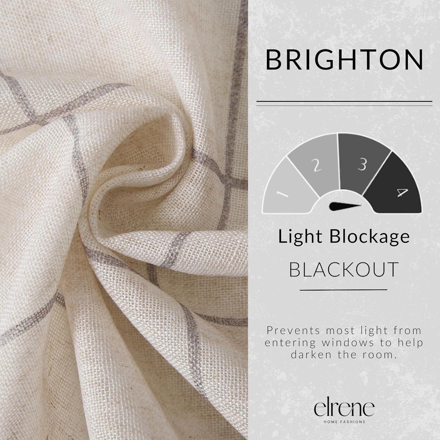 Gracie Oaks Fashions Plaid Blackout Window Curtain, with Back Tab and Rod Pocket Tabs, 1 Panel,52"W