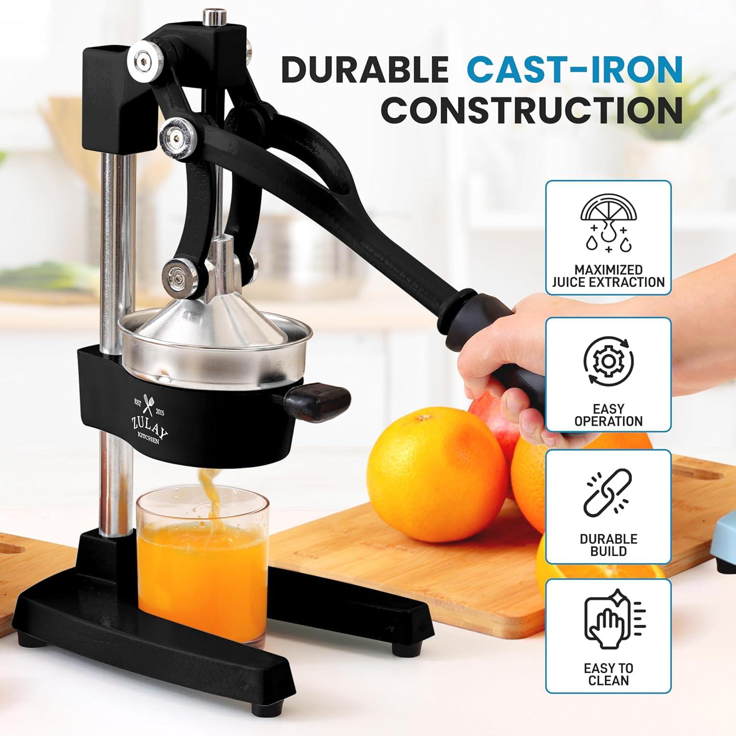 Zulay Kitchen Zulay Kitchen Citrus Complete Set Manual Citrus Press Orange Squeezer & 2-in-1 Metal Lemon Squeezer