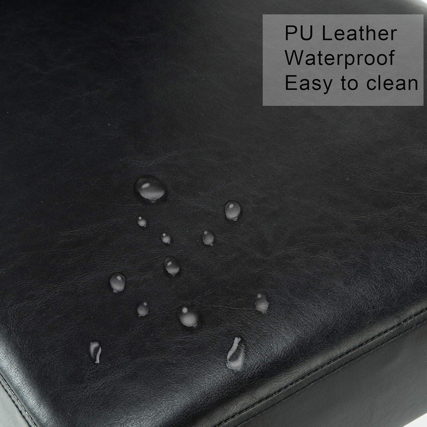 Tangkula Dining Chair Set of 4 w/ Acacia Wood Frame & Rubber Wood Legs Padded Backrest Black