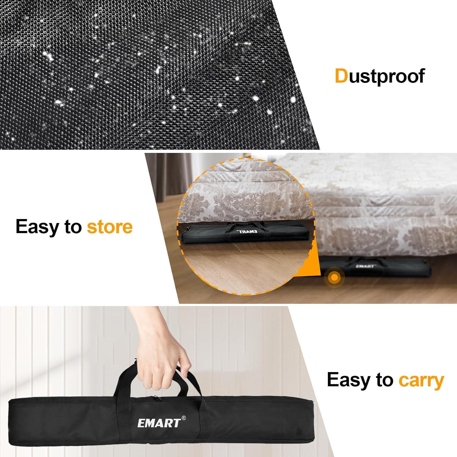 EMART 10x10 ft Heavy Duty Banner Backdrop Stand Kit, Adjustable Frame for Step and Repeat Backdrops, Ideal for Photography, Trade Shows, and Photo Booths