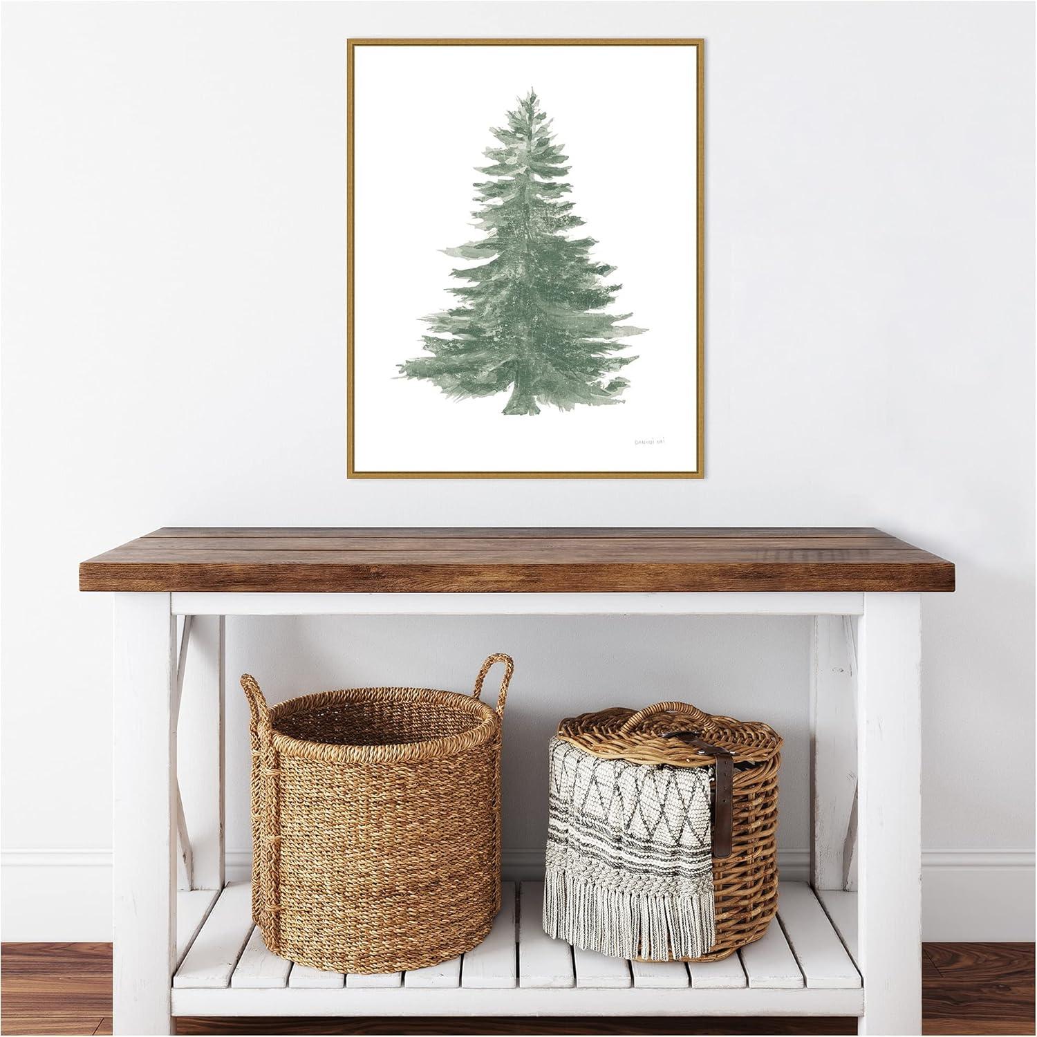 Sylvie Gold Framed Holiday Tree Canvas Print, 24" x 29"