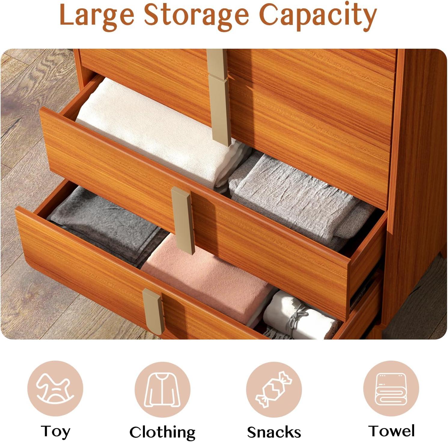 George Oliver Mid Century Modern 5 Drawer Dresser