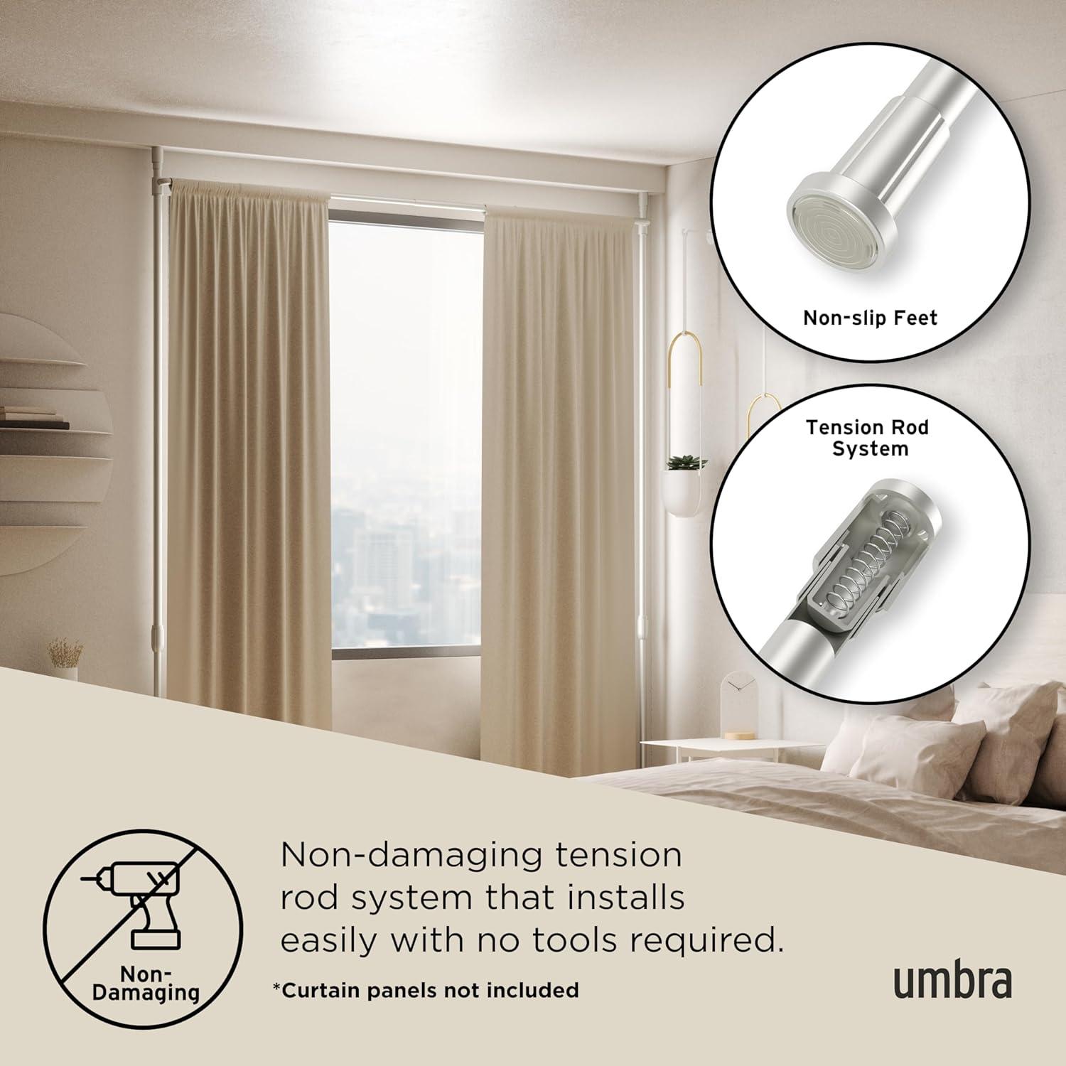 Umbra Anywhere Expandable Rod Curtain Rod & Room Divider 36-66"