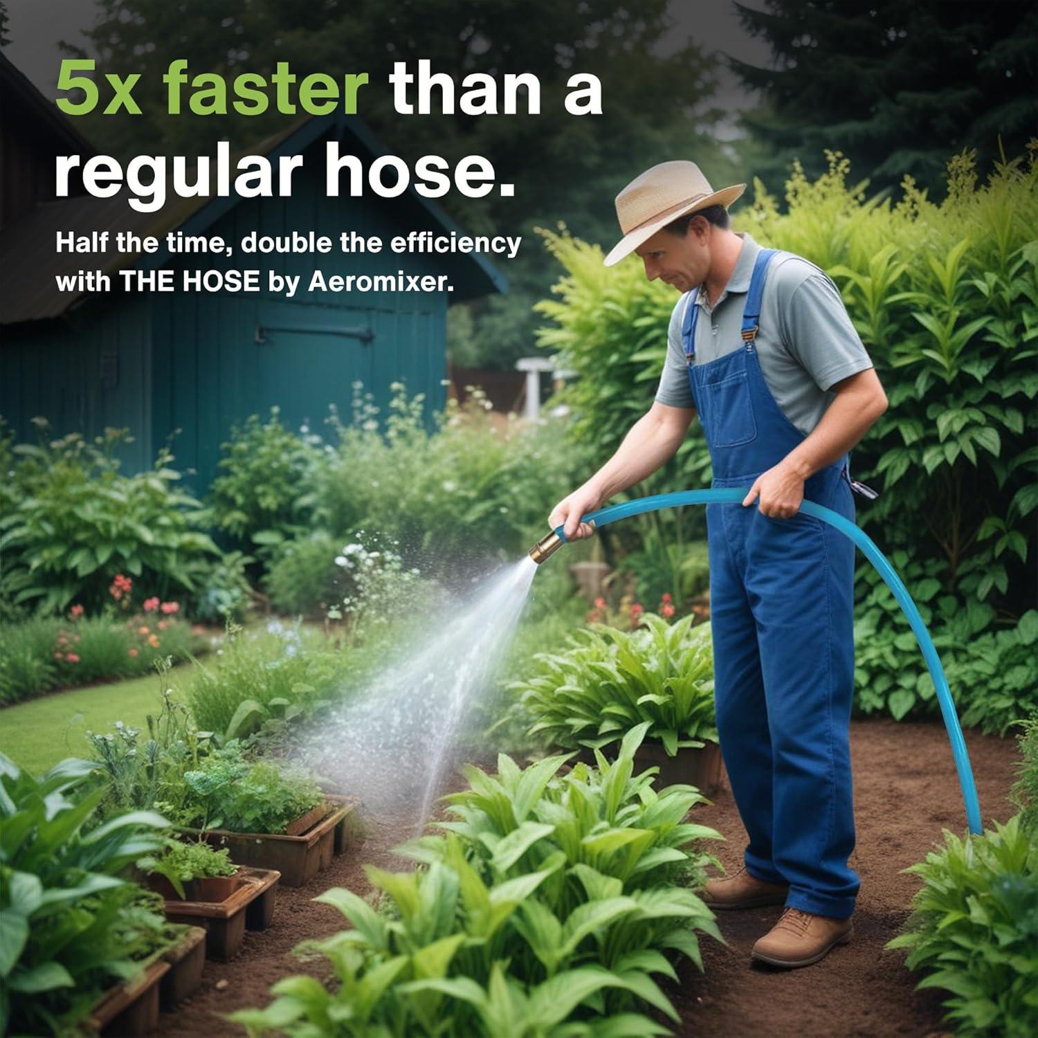 1" x 50 Ft. Commercial Grade Heavy Duty Garden Hose by Aeromixer