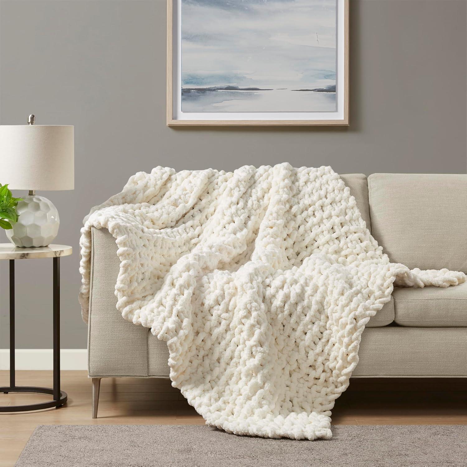 Chenille Chunky Knit Throw