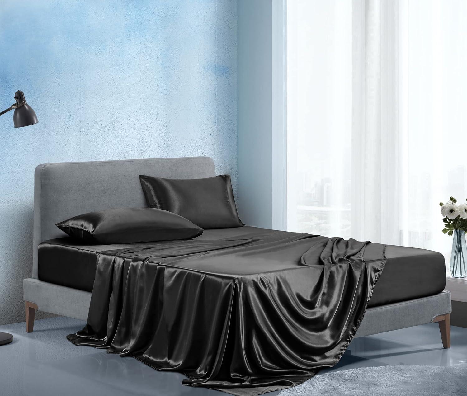 Bare Home Satin Sheet Set