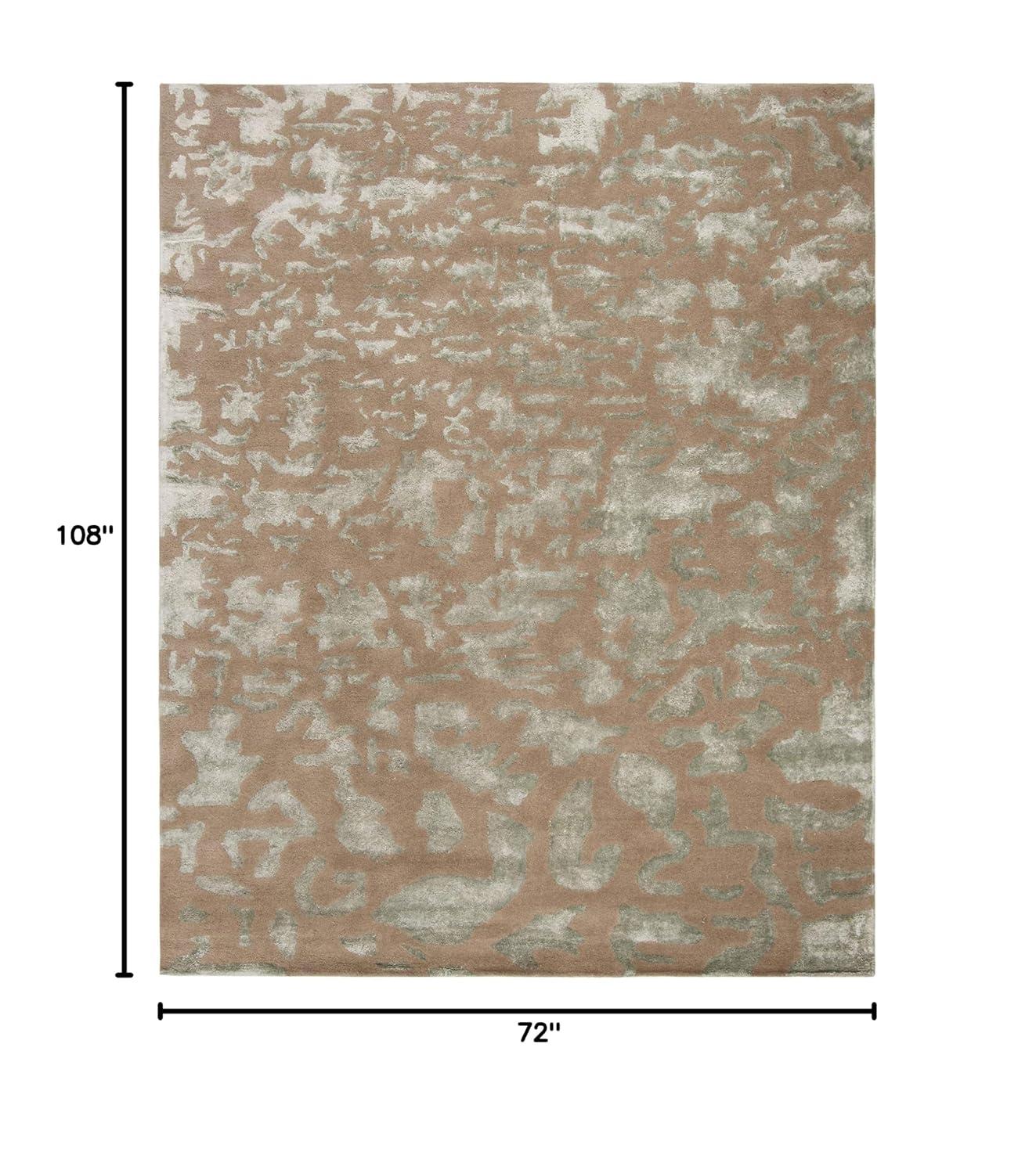 Soho SOH525 Hand Tufted Area Rug - Taupe/Light Blue - 6'x9' - Safavieh.