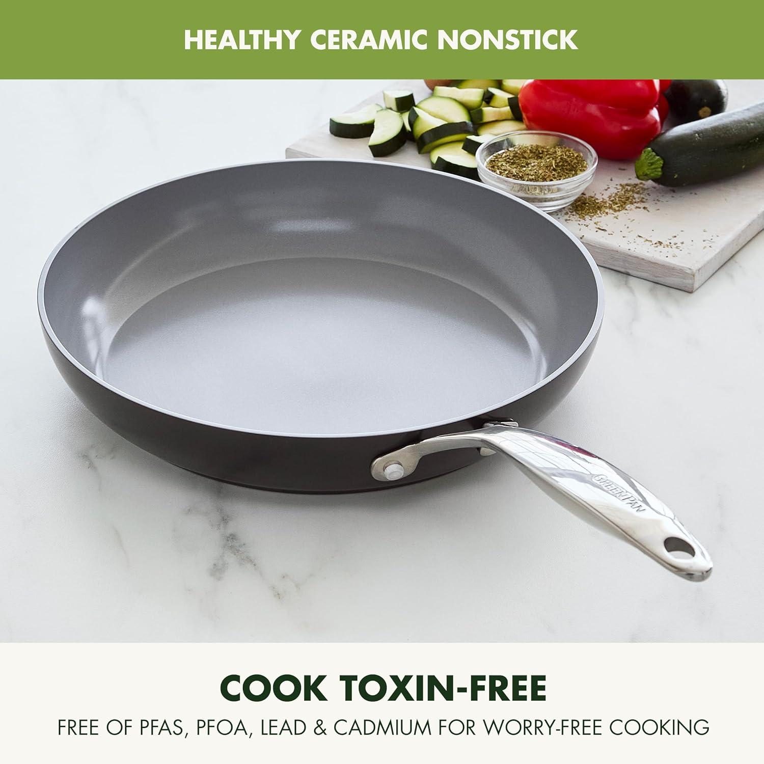 GreenPan Valencia Pro Healthy Ceramic Nonstick 12″ Fry Pan