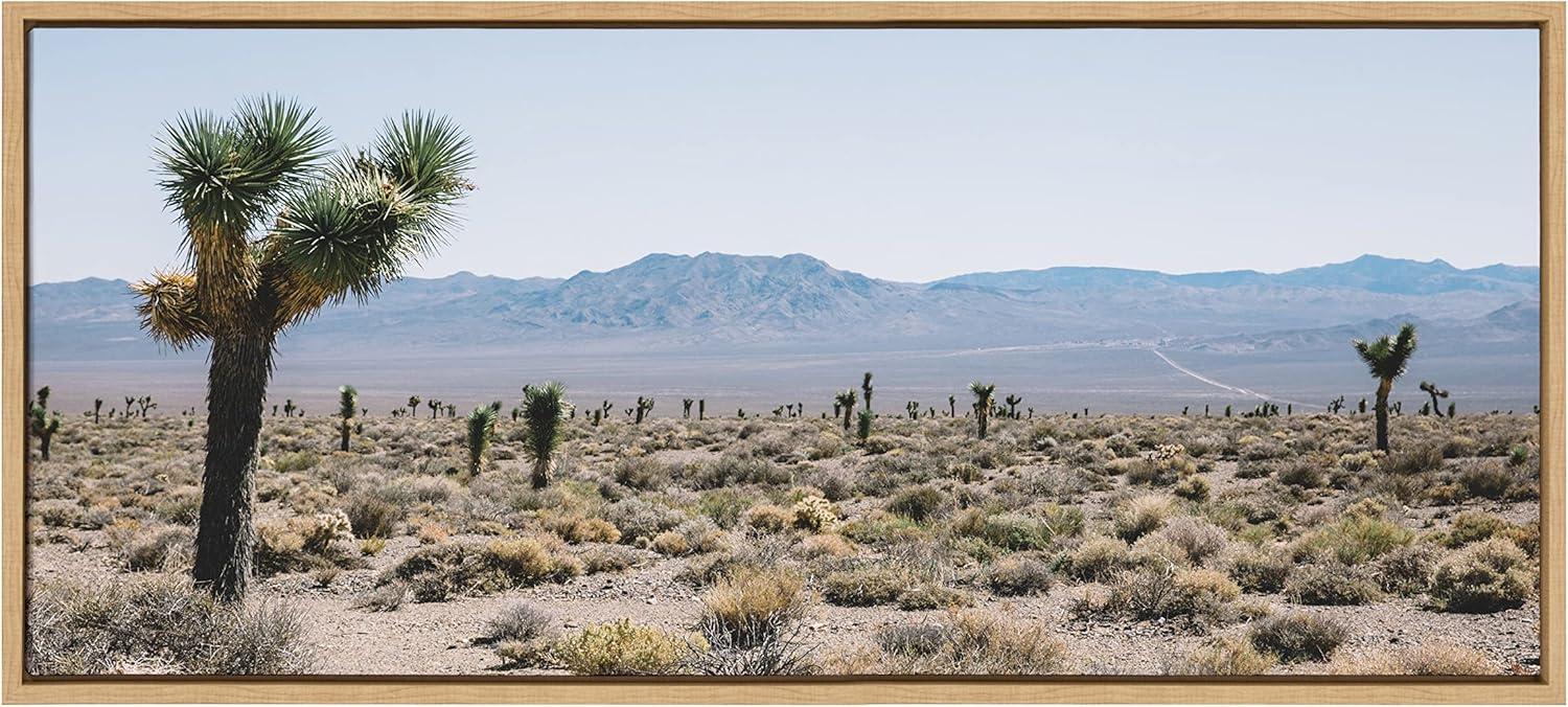 Natural Desert Landscape Framed Canvas Wall Art, 18x40