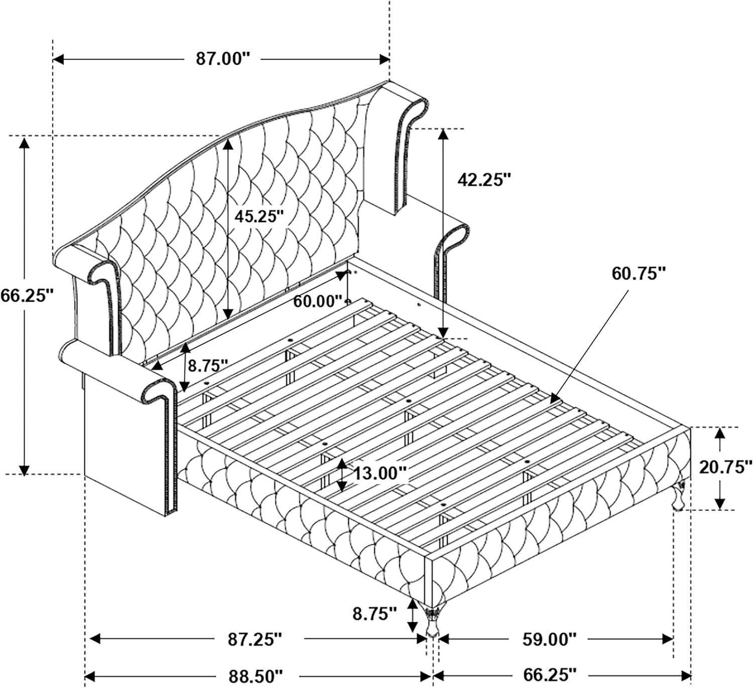 Deanna Queen Tufted Upholstered Bed Black