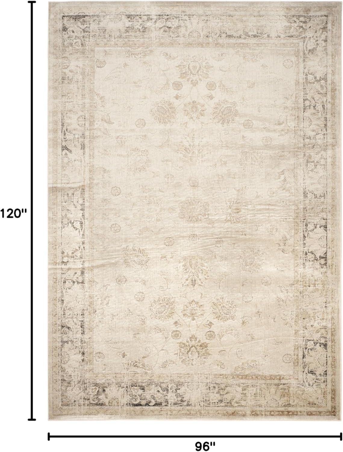 Vintage Stone 8 ft. x 10 ft. Distressed Border Area Rug