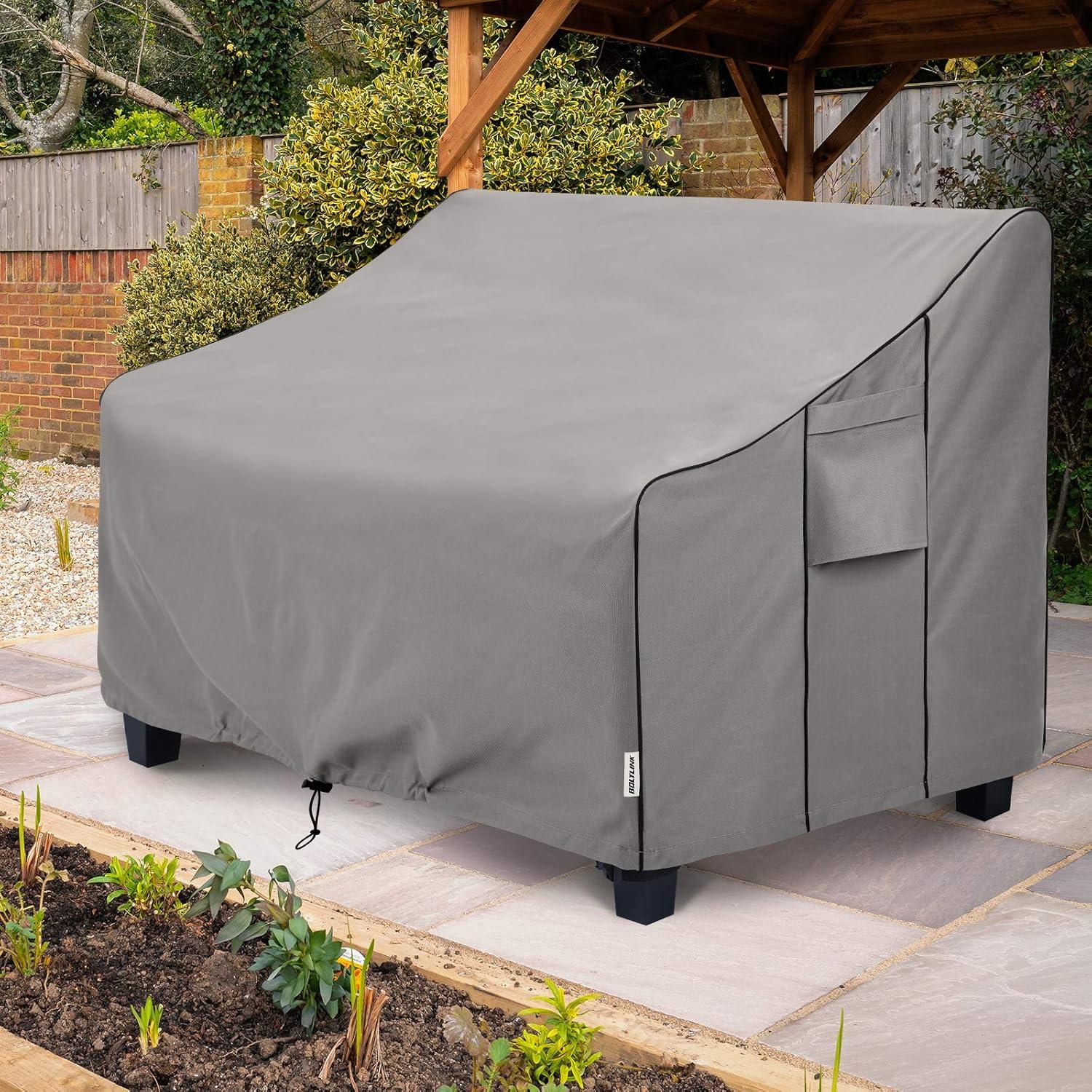 Outdoor Patio Furniture Covers Waterproof ,Durable 3-Seater Sofa Cover Fits up to 79W x 38D x 35H inches