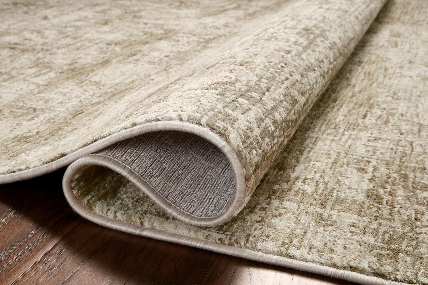 Honora Rug by Amber Lewis x Loloi - Khaki and Beige / 3'9" x 5'9"