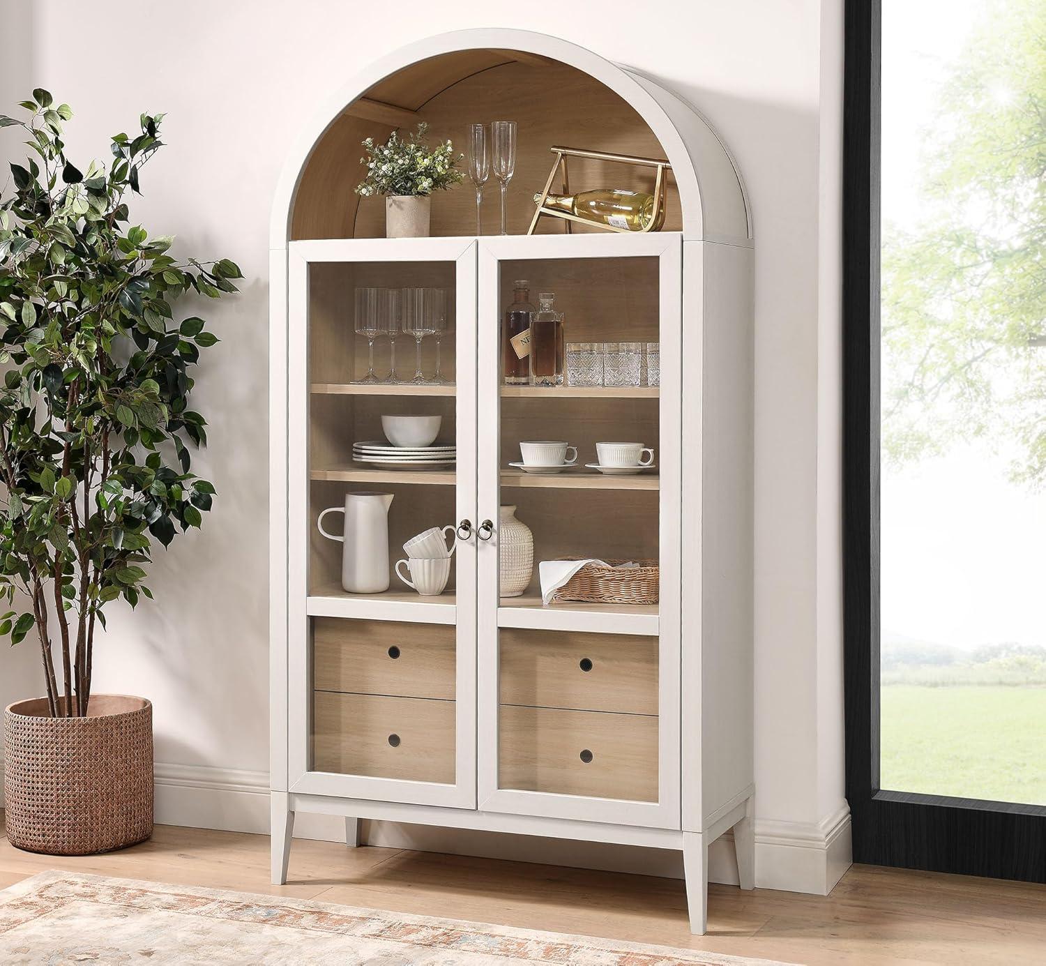 Modway Nolan 74" Tall Arched Storage Display Cabinet