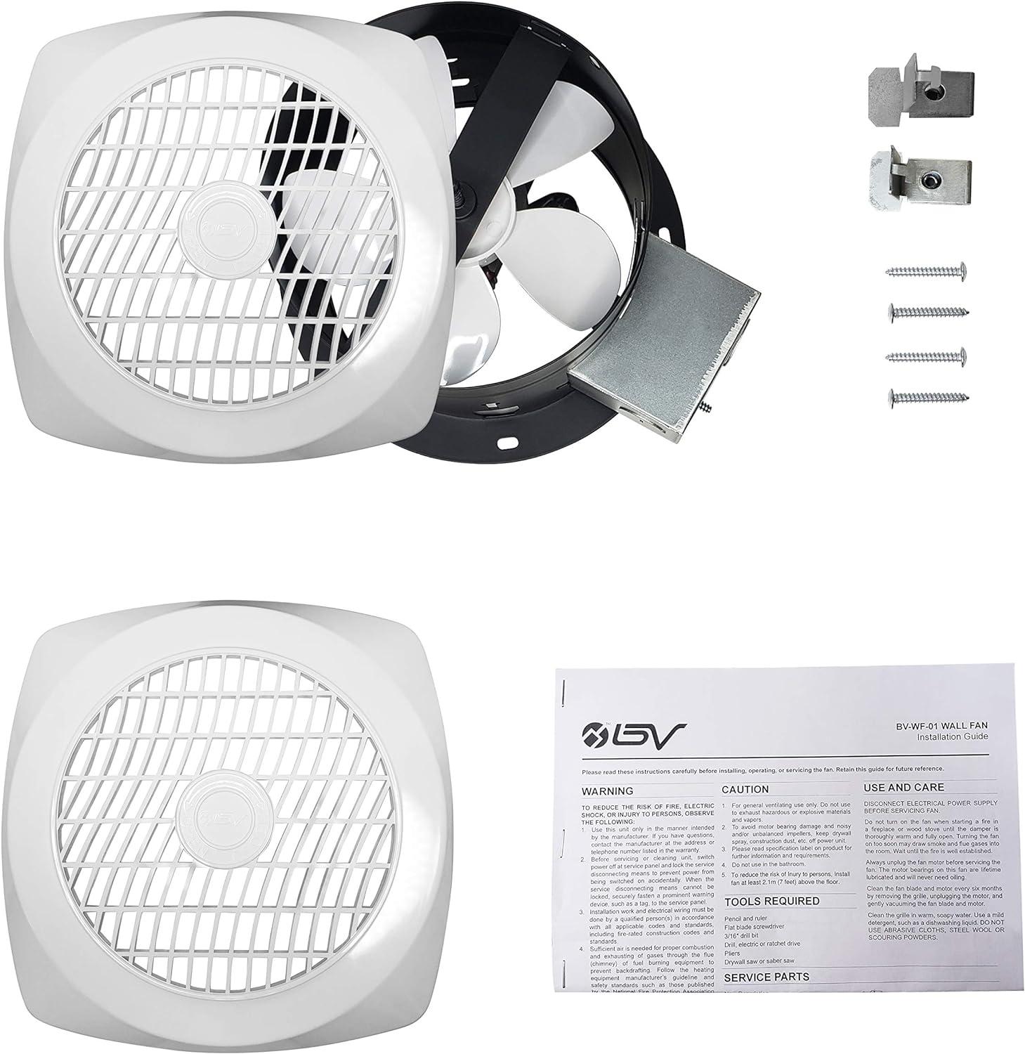 White Plastic Wall Mount Kitchen Exhaust Fan