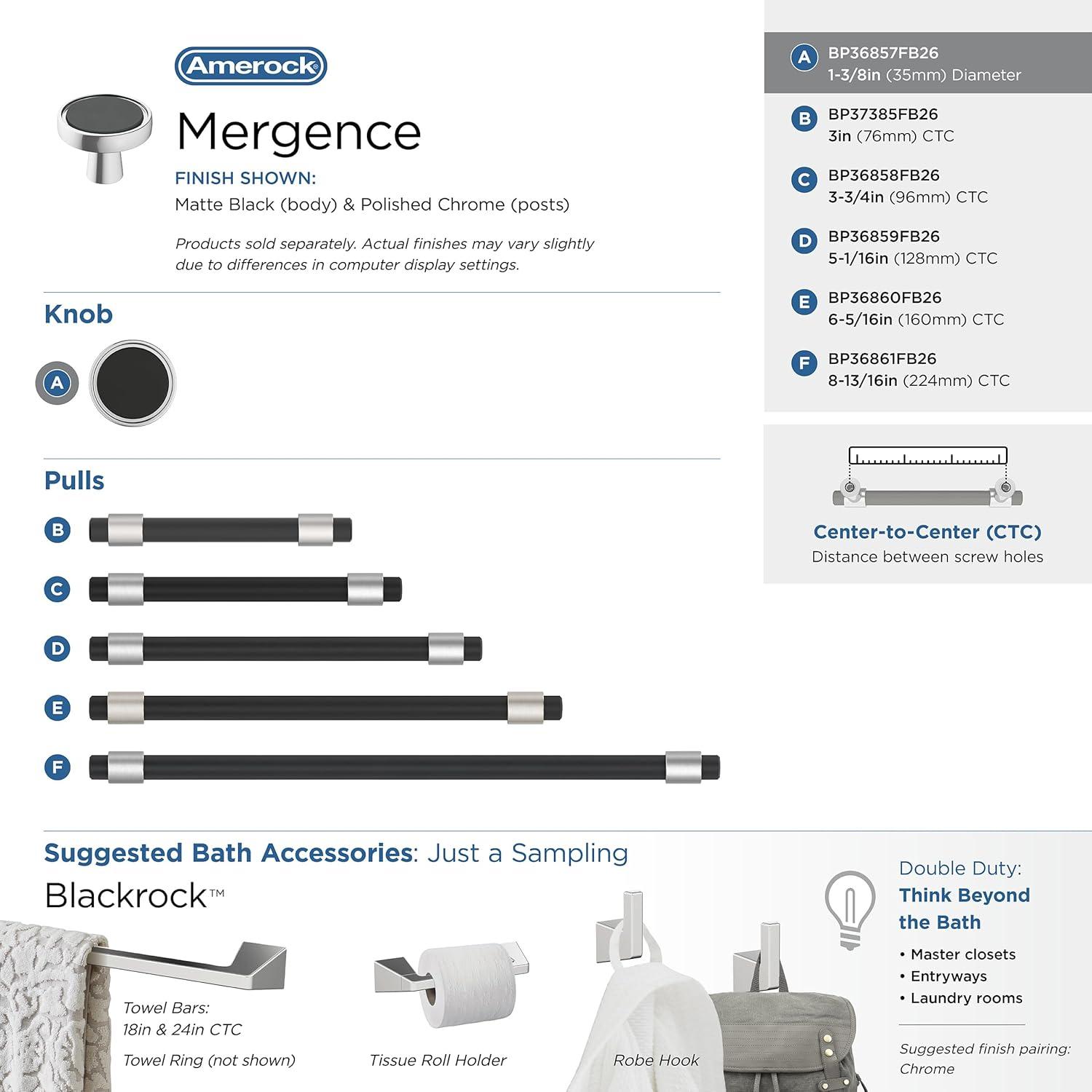 Mergence 1 3/8" Diameter Round Knob