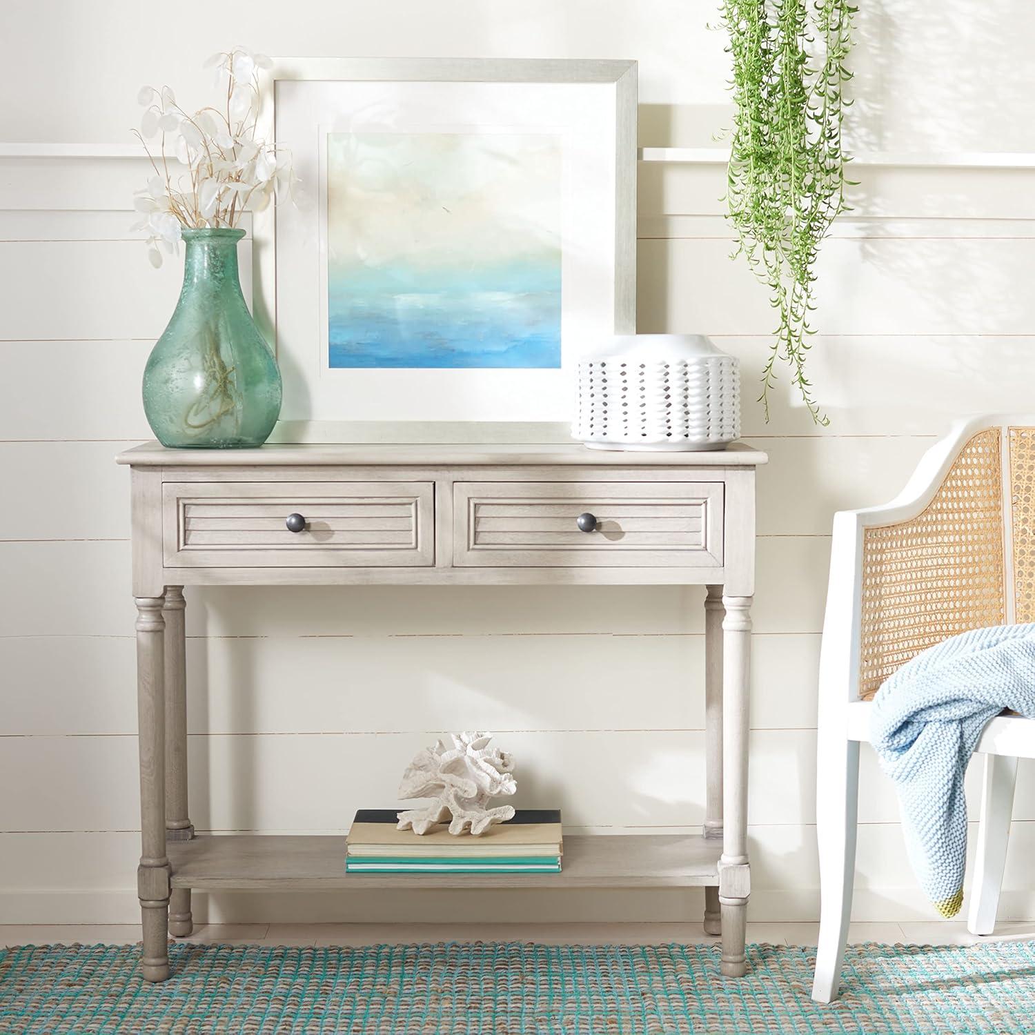 Tate 2 Drawer Console Table - Greige - Safavieh