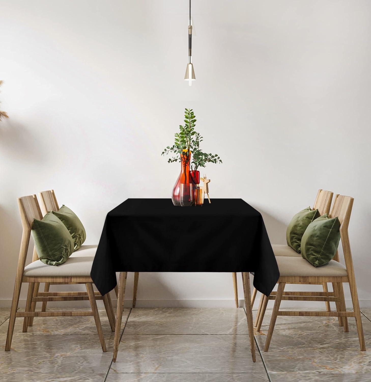 2 Pack Burgundy Tablecloth Rectangular - 60x120 Inch - Linen Textured Table Cloth Wrinkle Free Washable Decorative Fabric Table Cover for Buffet Banquet Parties Event Holiday Dinner