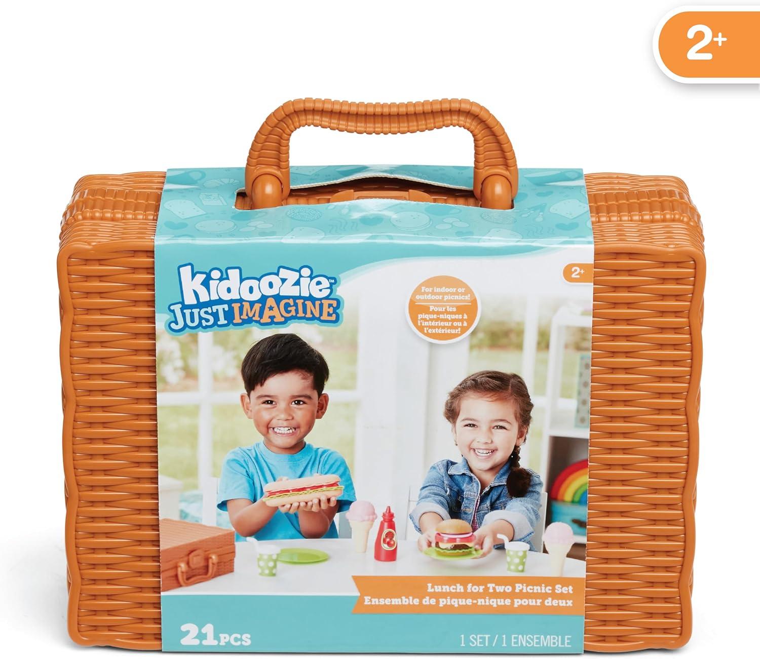 Kidoozie Lunch for Two Picnic Set - Spark Imaginative Feasts with Play Food Fun - The Perfect Indoor or Outdoor Playset for Ages 2+