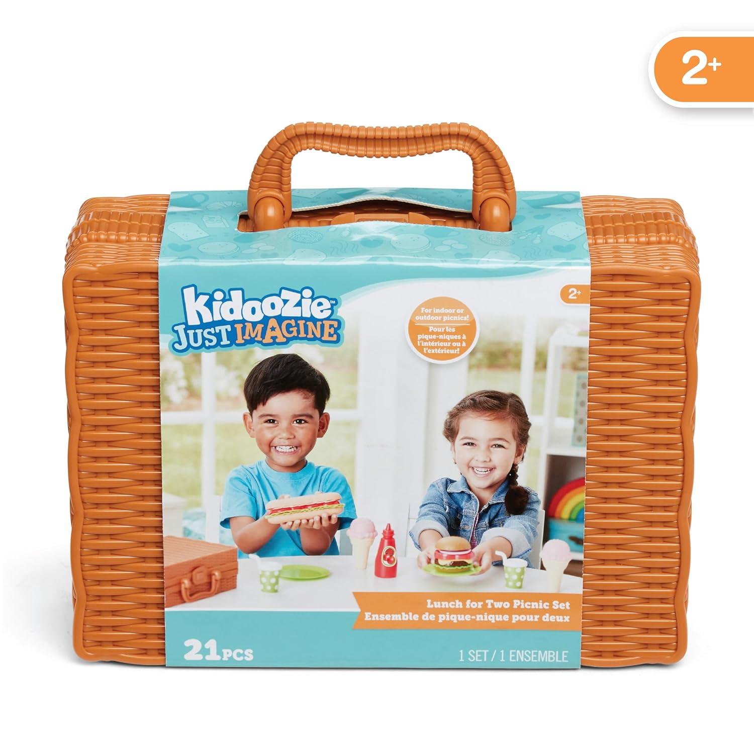 Kidoozie Lunch for Two Picnic Set - Spark Imaginative Feasts with Play Food Fun - The Perfect Indoor or Outdoor Playset for Ages 2+