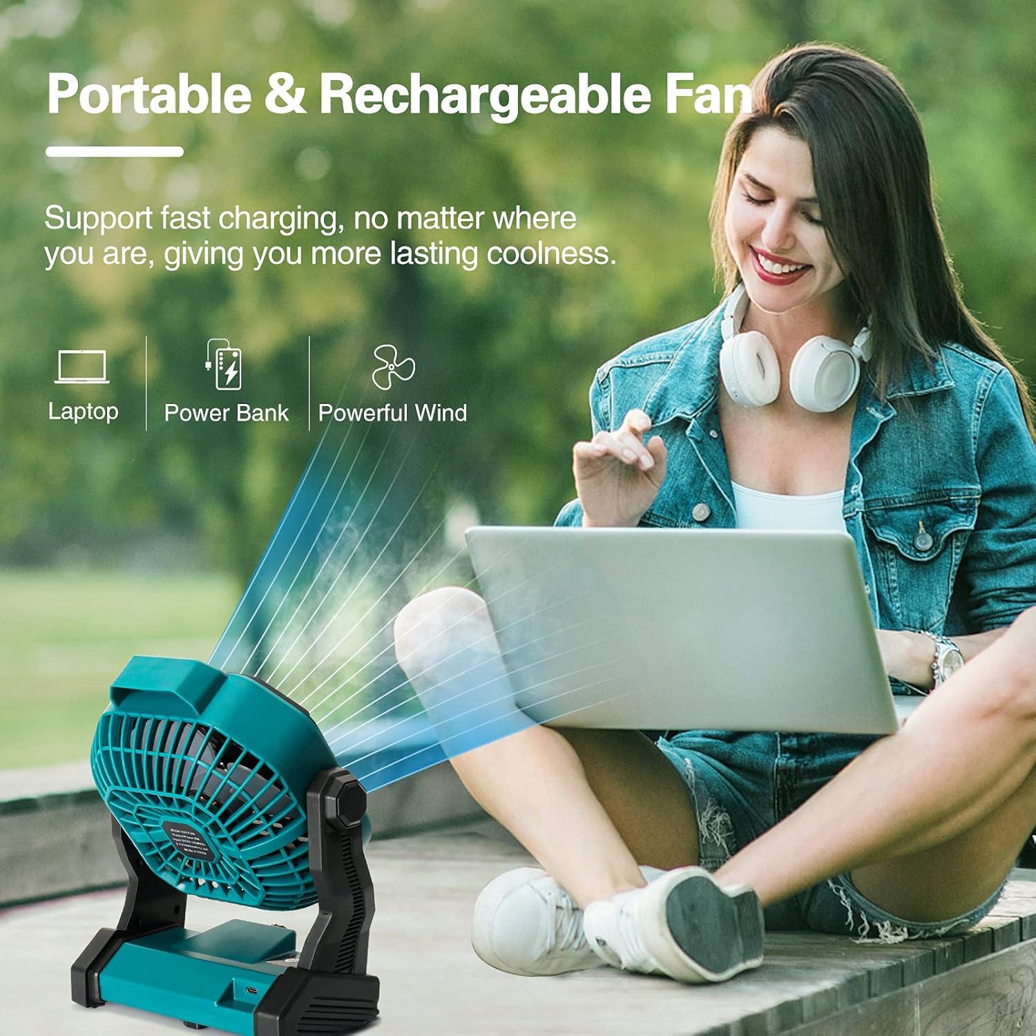 CONBOLA Portable Fan Rechargeable, 20400mAh Cordless Battery Powered Fan with LED Lantern, USB C Battery Operated for Travel Bedroom Home Camping Tent Office Beach Desk Fishing Table