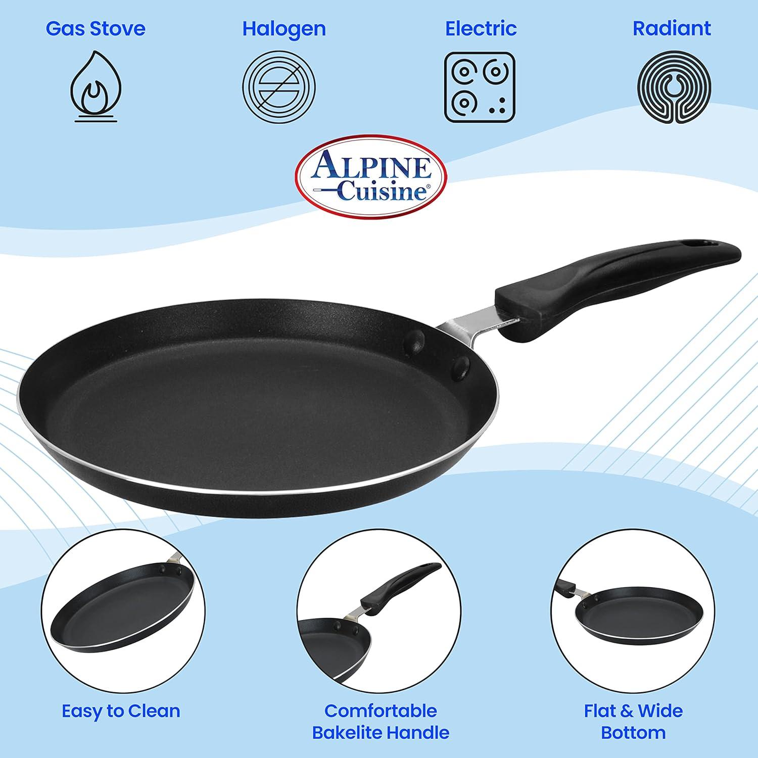 Aluminum 9-Inch Nonstick Round Griddle Pan with Bakelite Handle