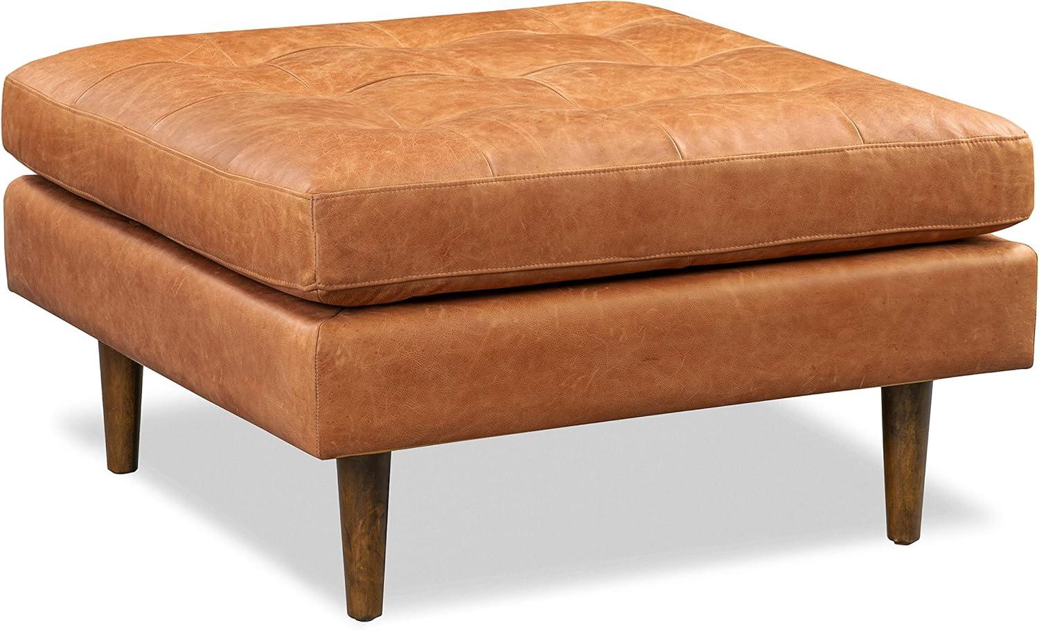 Athan Full-Grain Italian Genuine Leather Bench