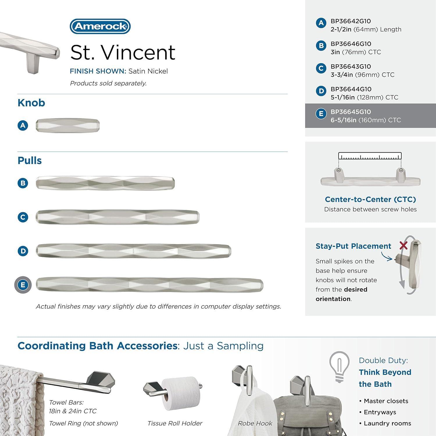 St. Vincent 6 5/16" Center to Center Bar Pull