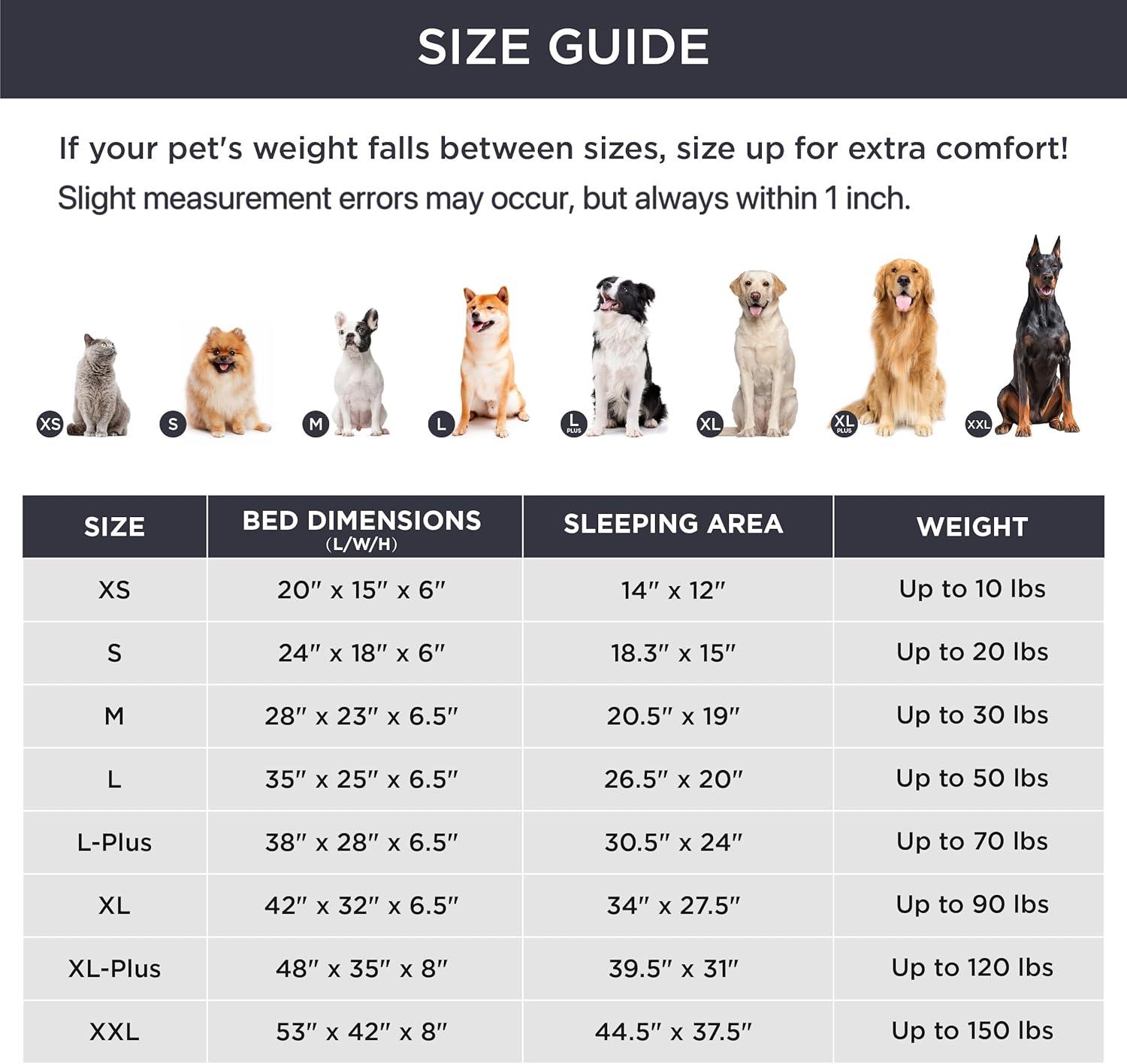 Bedsure Orthopedic Dog Beds Large Sized Dog - Washable Large Dog Cat Bed Waterproof, Comfort Dogs Couch Sofa with Washable Removable Cover, Pet Bed with Nonskid Bottom, Amber Noel-Red, 35"