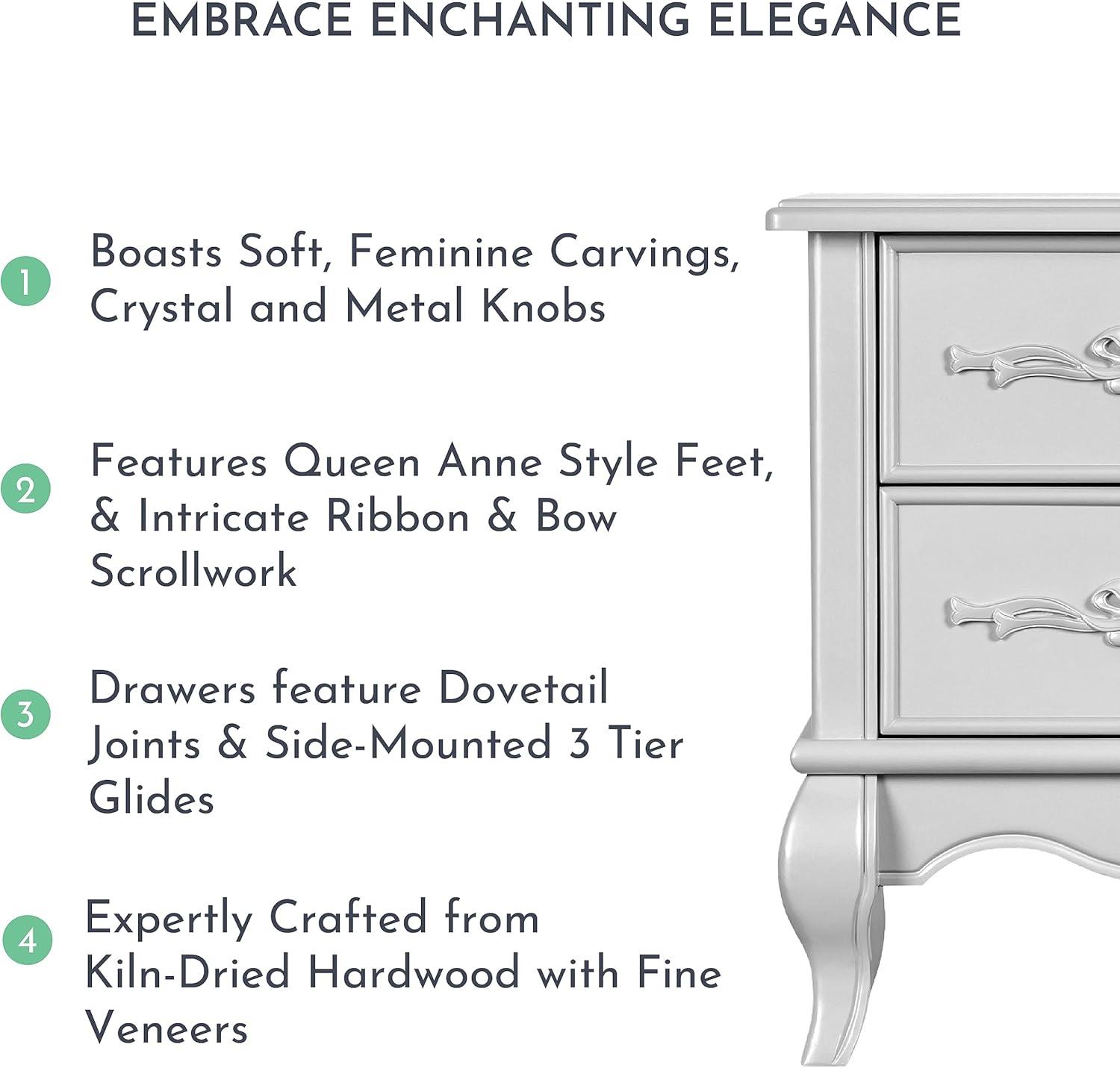 Evolur Aurora 2 Drawer Nightstand & Reviews | Wayfair