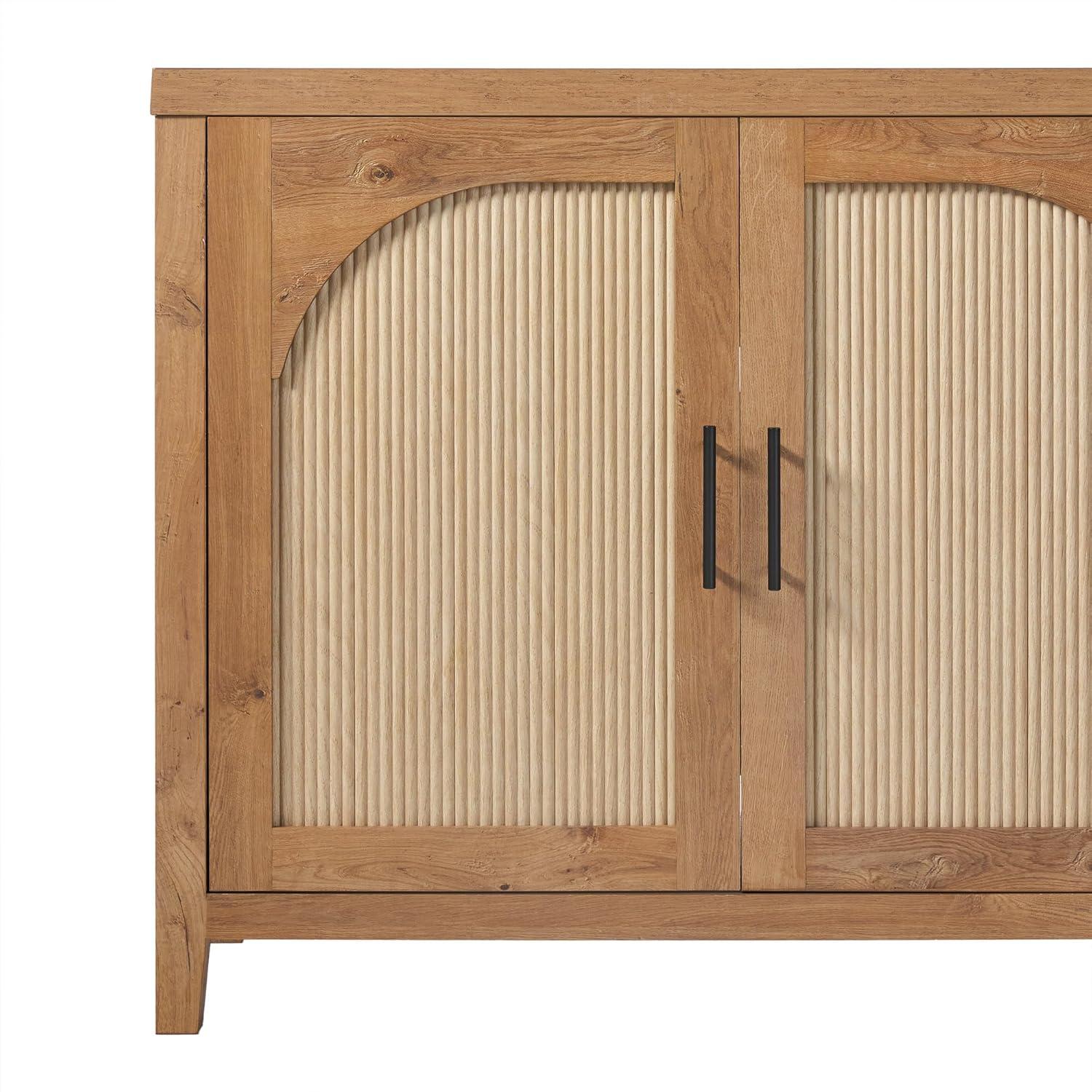 Eilisha Modern Reeded Sideboard with Arched Doors