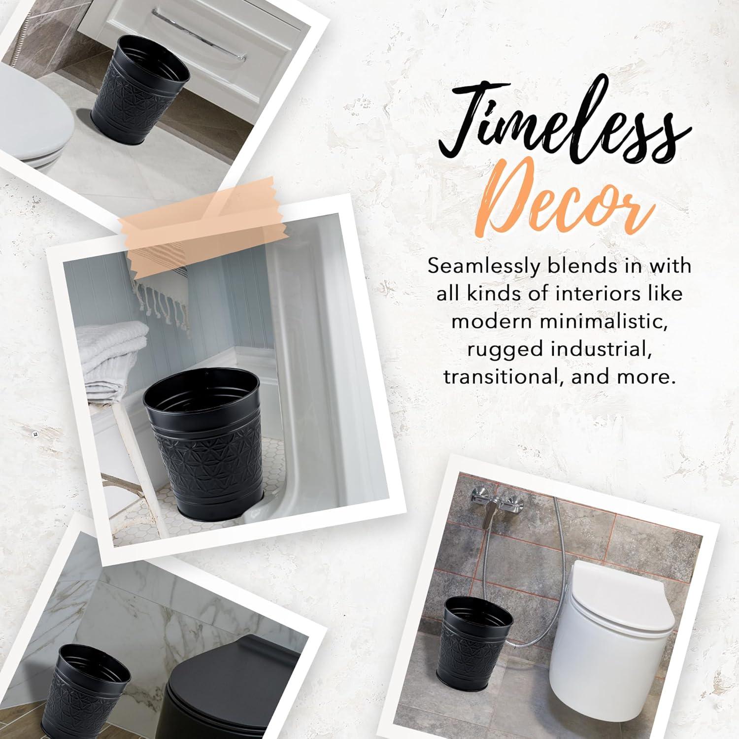 Alley Metal Open Waste Basket - 1.7 Gallons