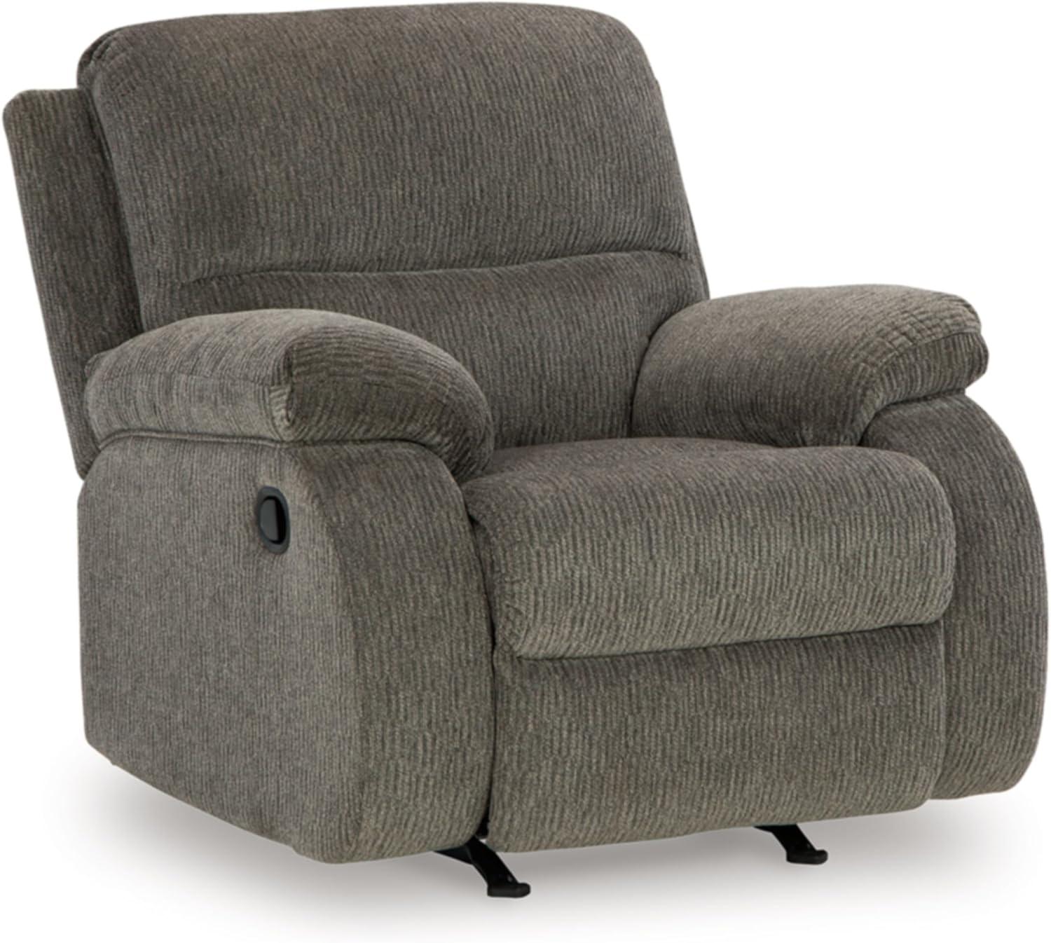 Brindle Gray Microfiber Contemporary Recliner