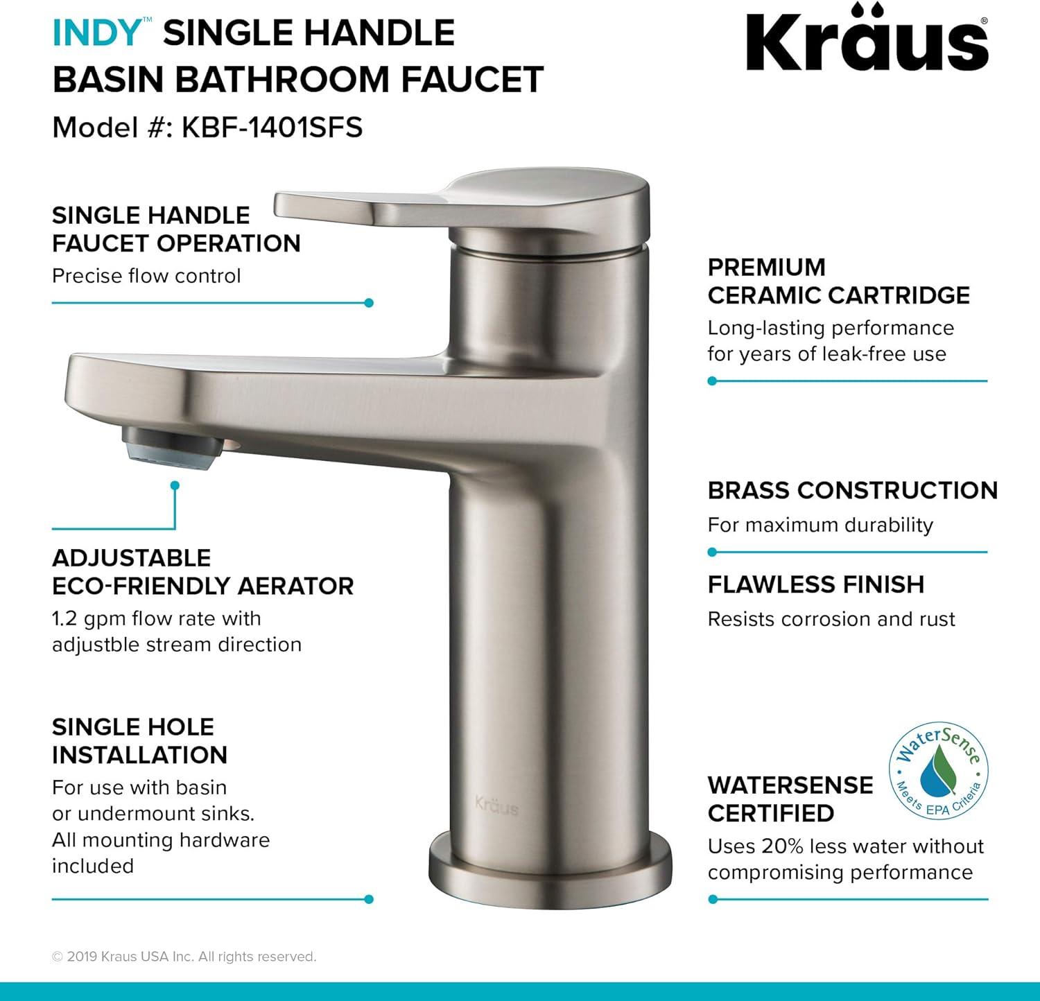 Indy Single Hole Bathroom Faucet