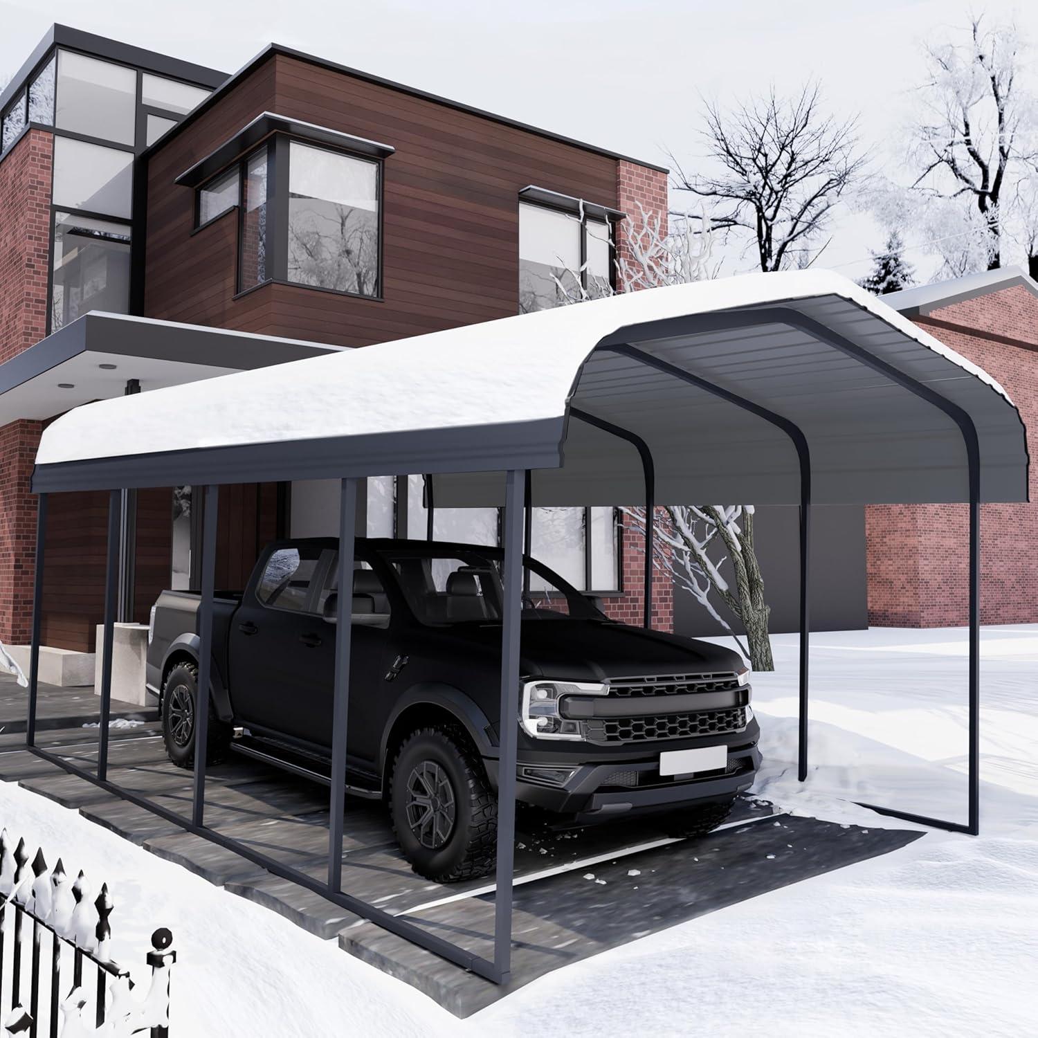 Steel Carport, Galvanized Multiple Sizes