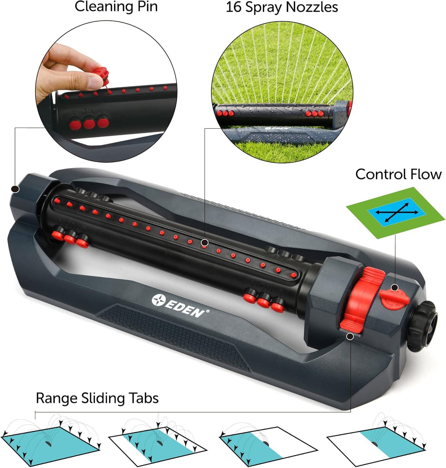 Eden Turbo Oscillating Sprinkler with Quick Connector Set