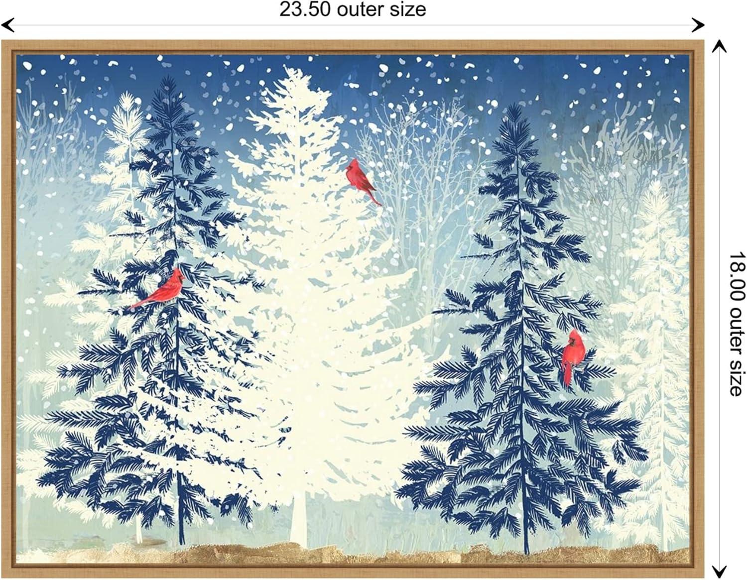 Amanti Art Snow Christmas by PI Studio Framed Canvas Wall Art