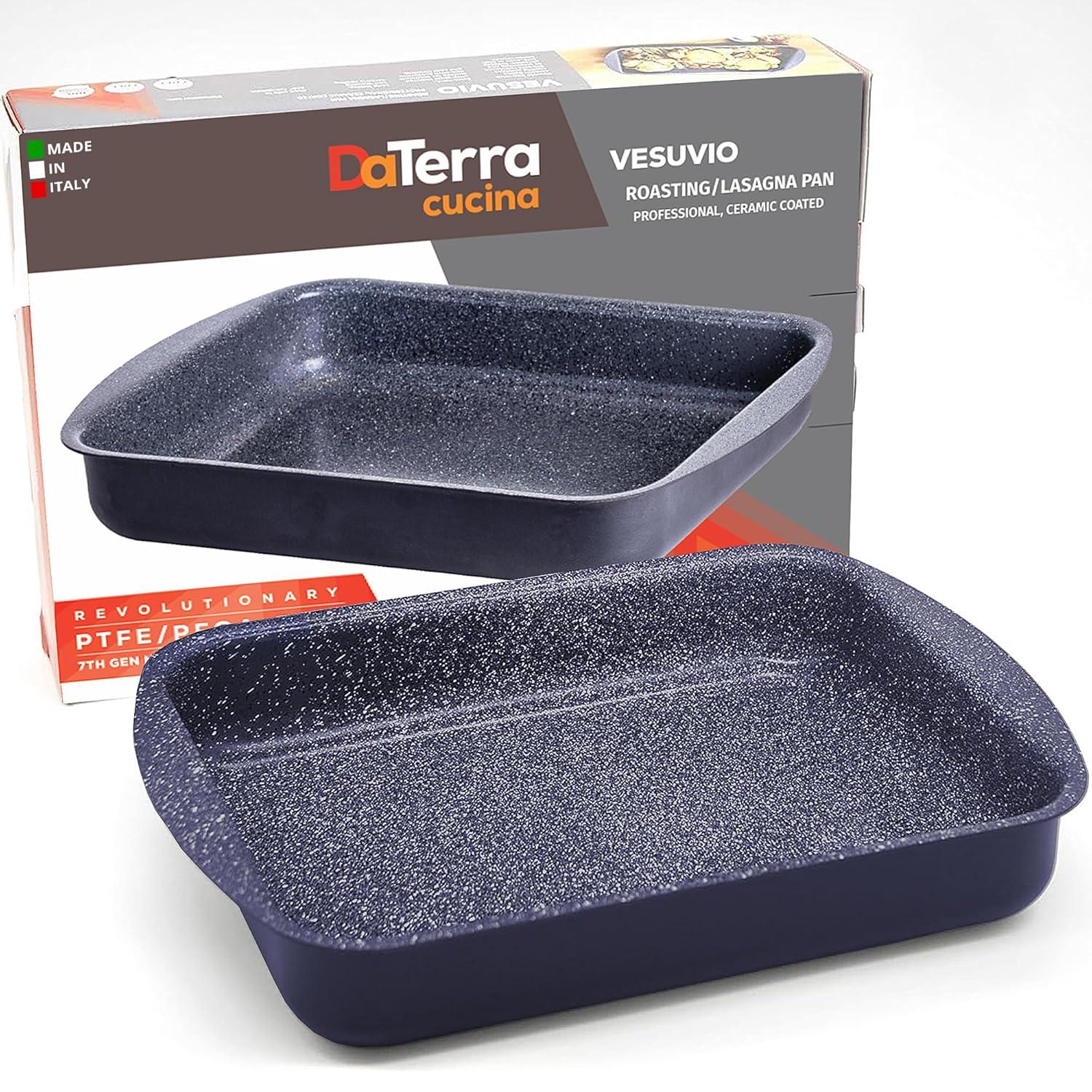 DaTerra Cucina Italian Ceramic Nonstick Roasting / Lasagna Pan - 16.1 x 11.7 x 2.7 inch