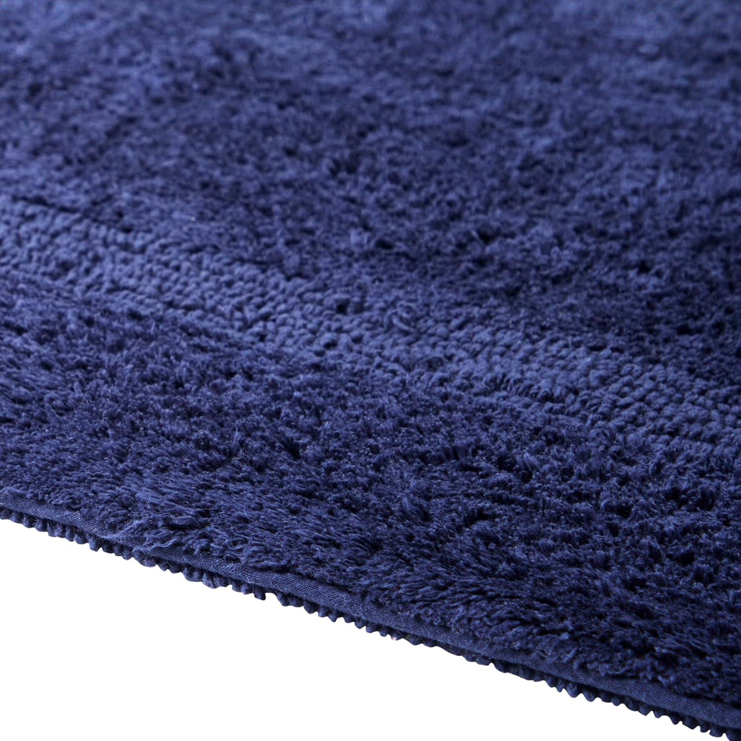 Annerose Collection 100% Cotton Reversible Machine Washable Bath Mats, Super Absorbent Bathroom Rugs