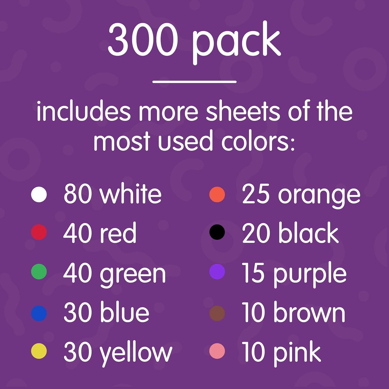 Colorations 12\" x 18\" Construction Paper Smart Pack ? 300 Sheets