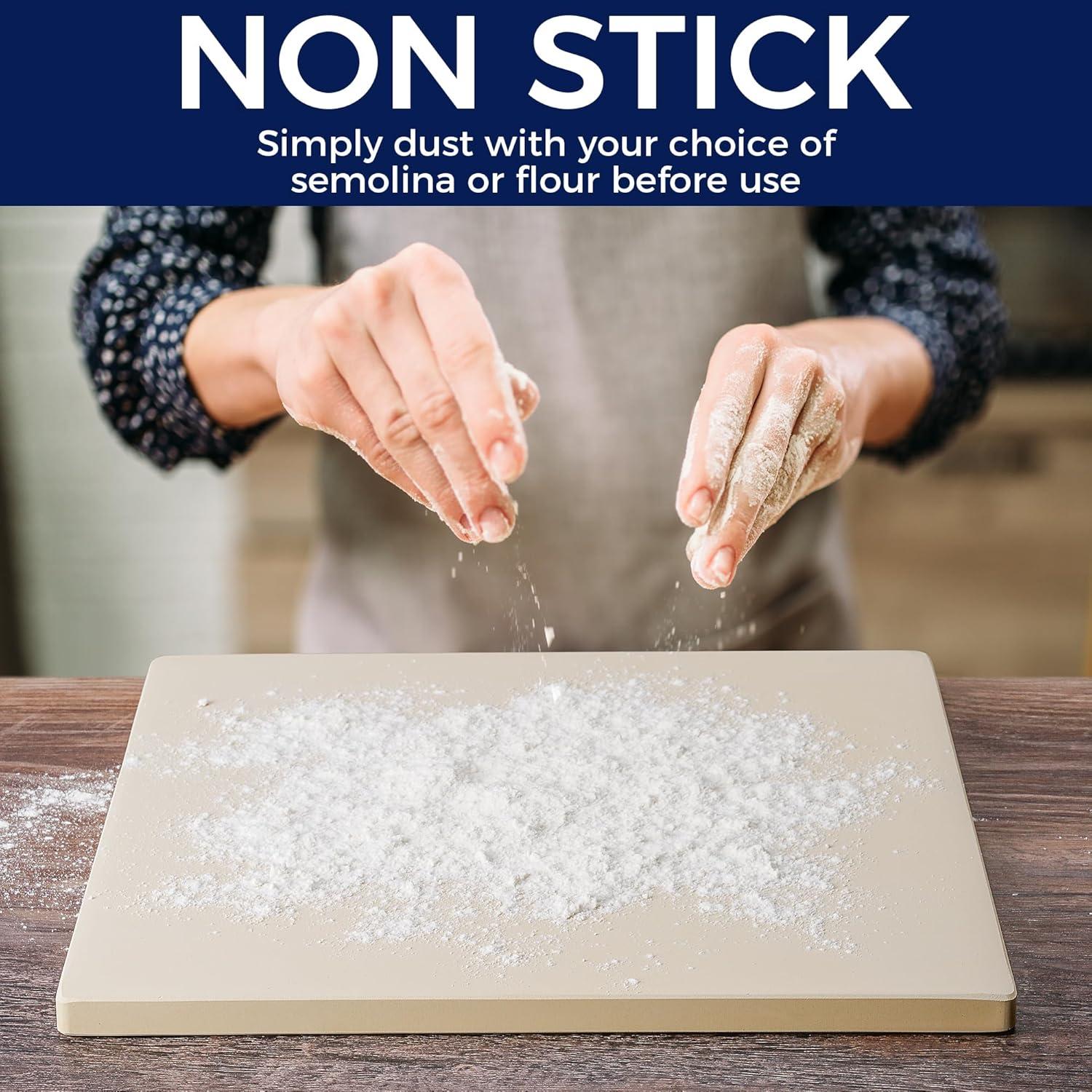 CHEFSPOT CHEFSPOT Cordierite Pizza Stone for Grill, Oven and Pizza Oven - 12" x 12" - 0.6" Thick