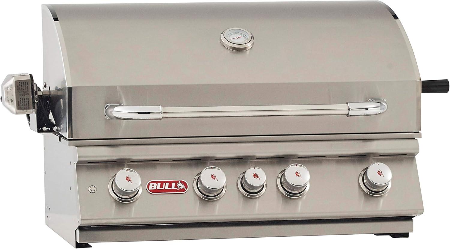 Bull Angus 30-Inch Stainless Steel 4-Burner Built-In Gas Grill with Rotisserie