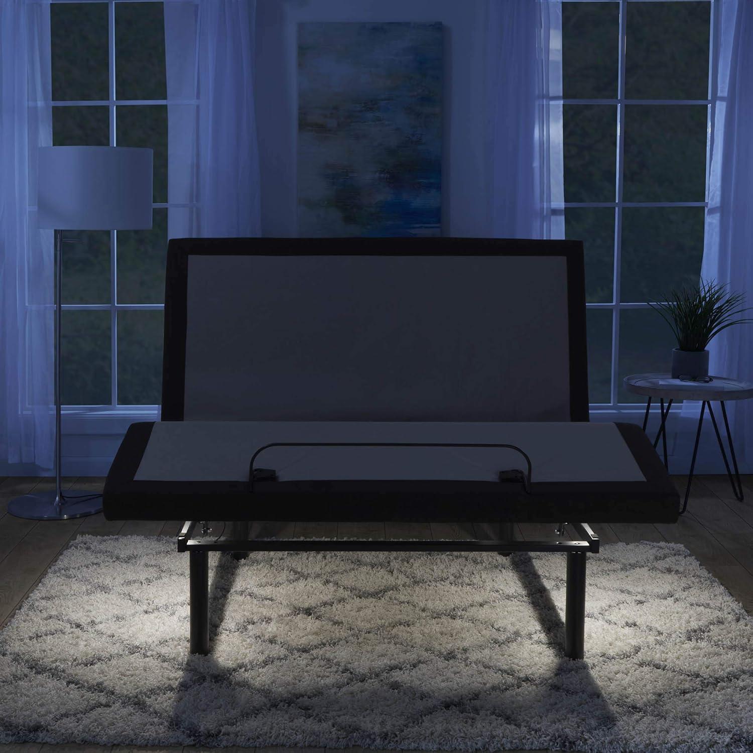 Clara Clark Clara Clark Massaging Zero Gravity, Zero Clearance Adjustable Bed with Wireless Remote, USB Ports & LED Lights