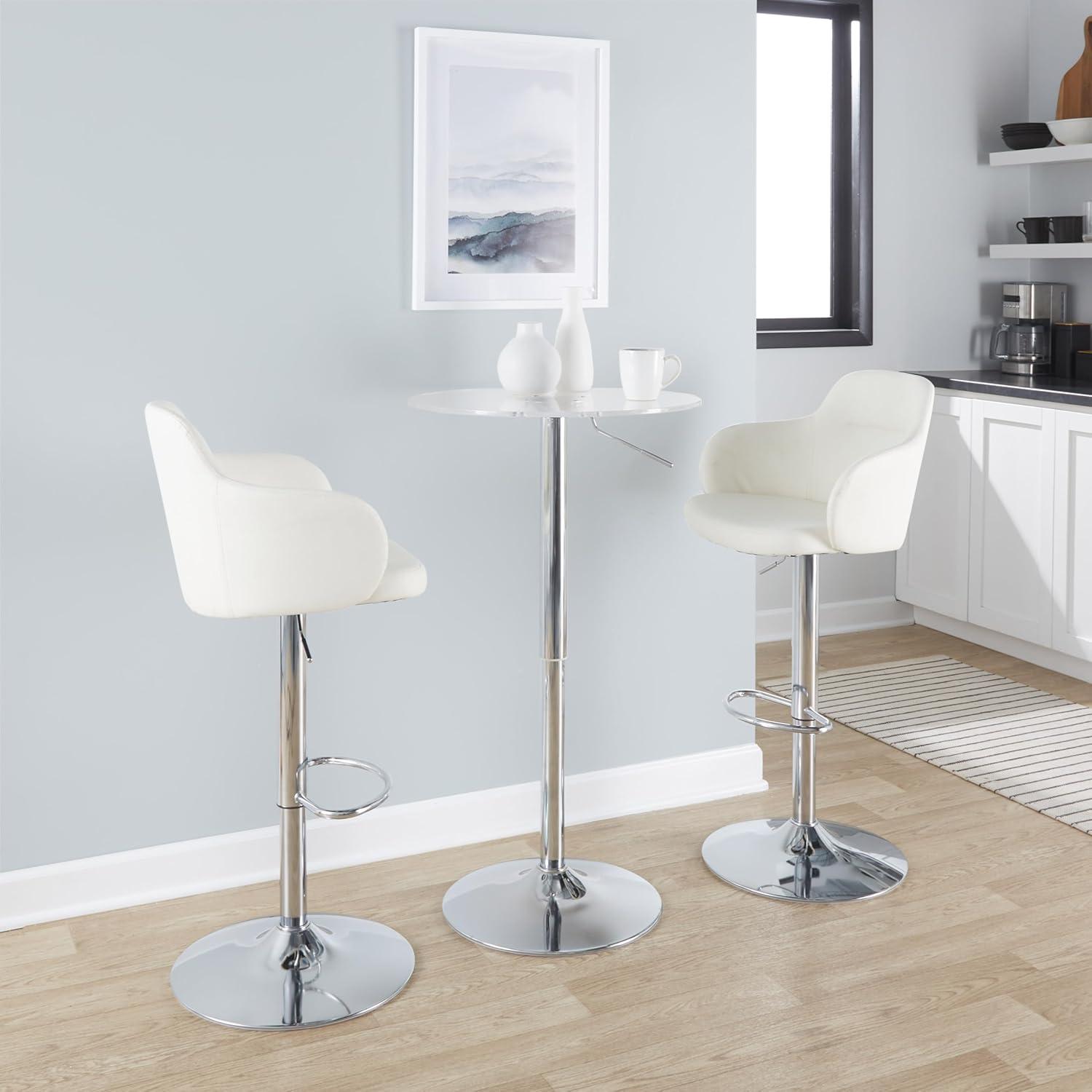 Furniture Modern Contemporary Adjustable Bar Table - Clear