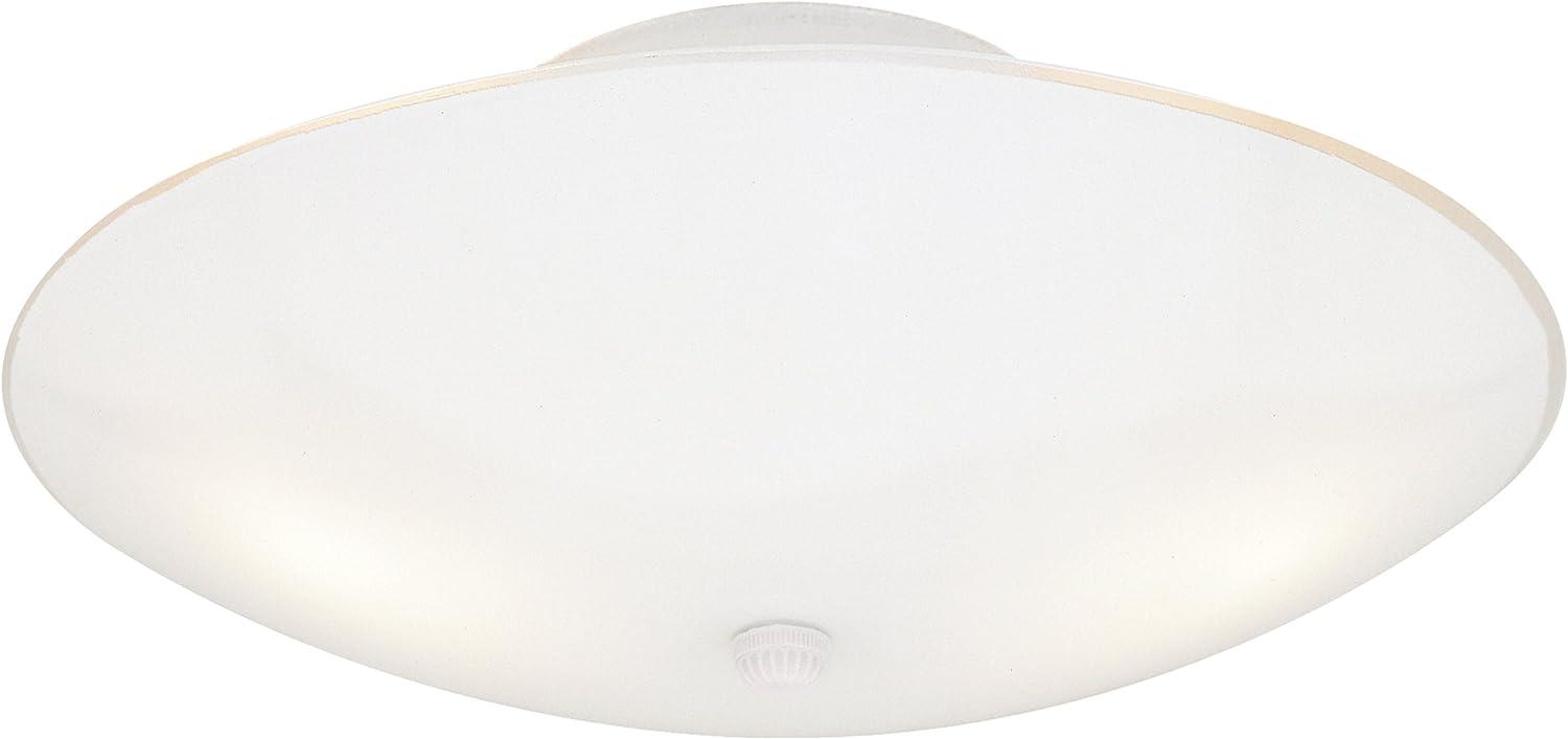 Westinghouse 13" White Glass Semi-Flush Mount Ceiling Light