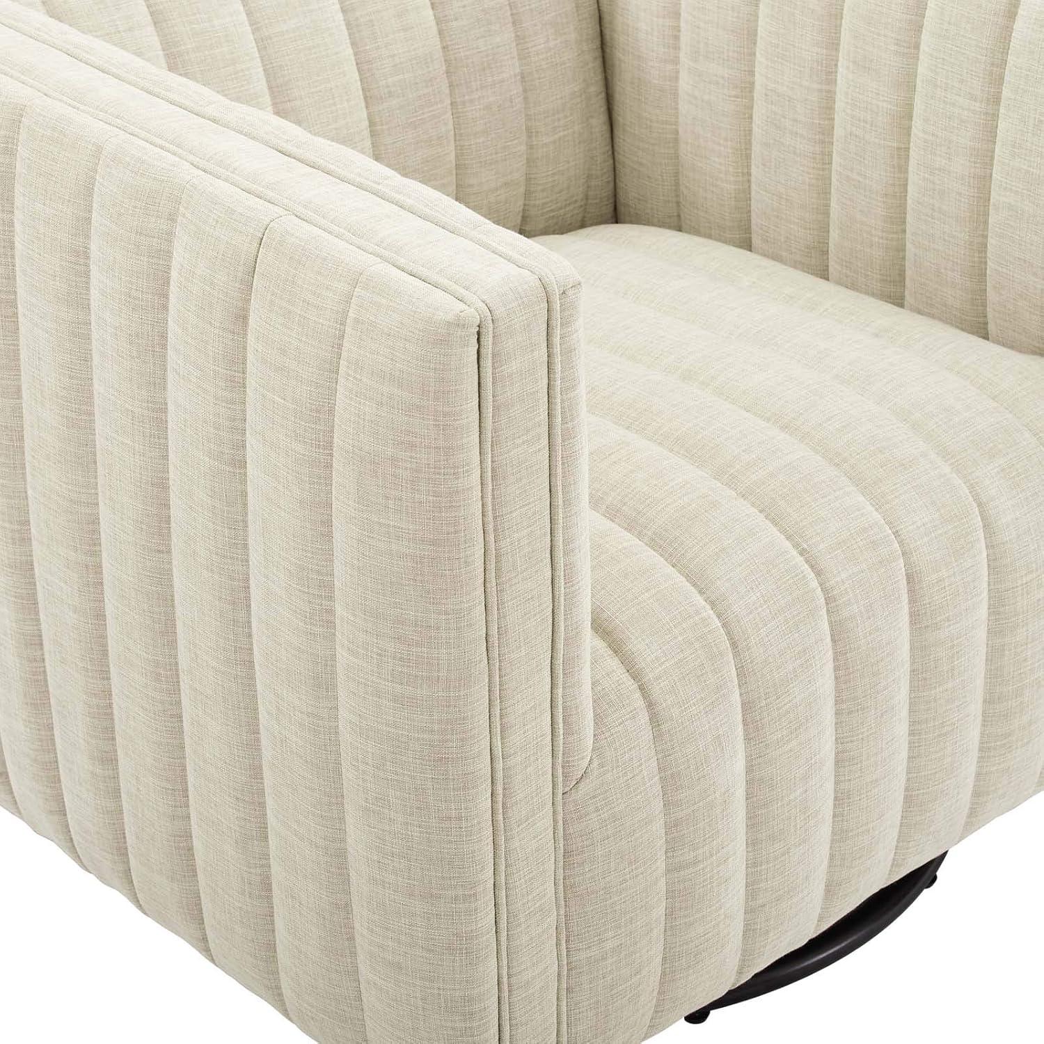 Modway Conjure Channel Tufted Performance Velvet Swivel Armchair