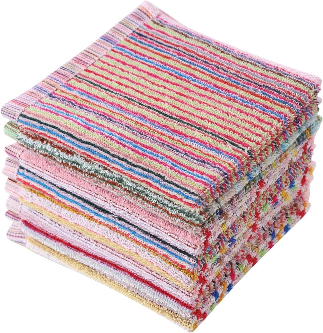 Multicolor Cotton 12x12 Inch Kitchen Dishcloth Set