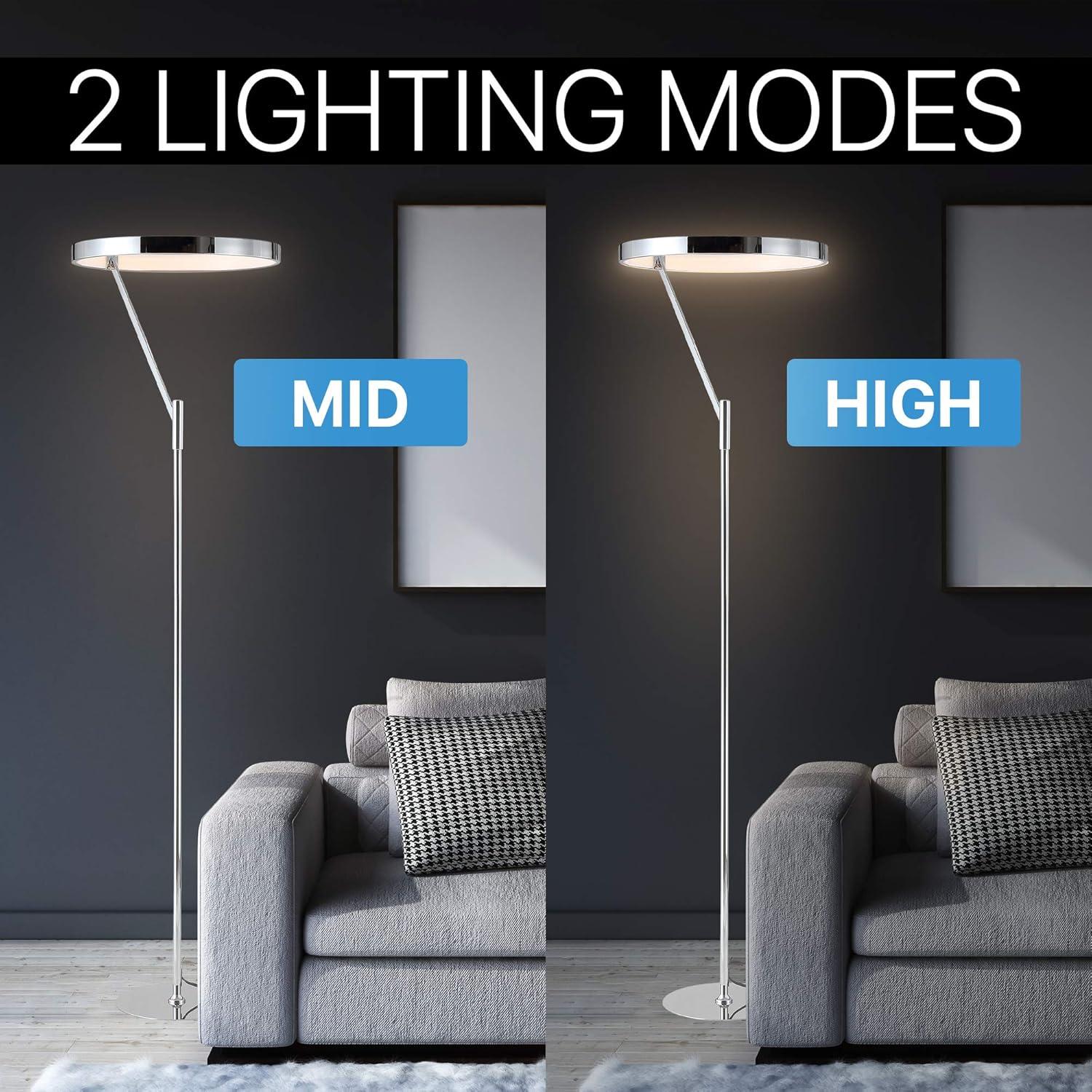 JONATHAN Y Owen Integrated LED Metal Floor Lamp