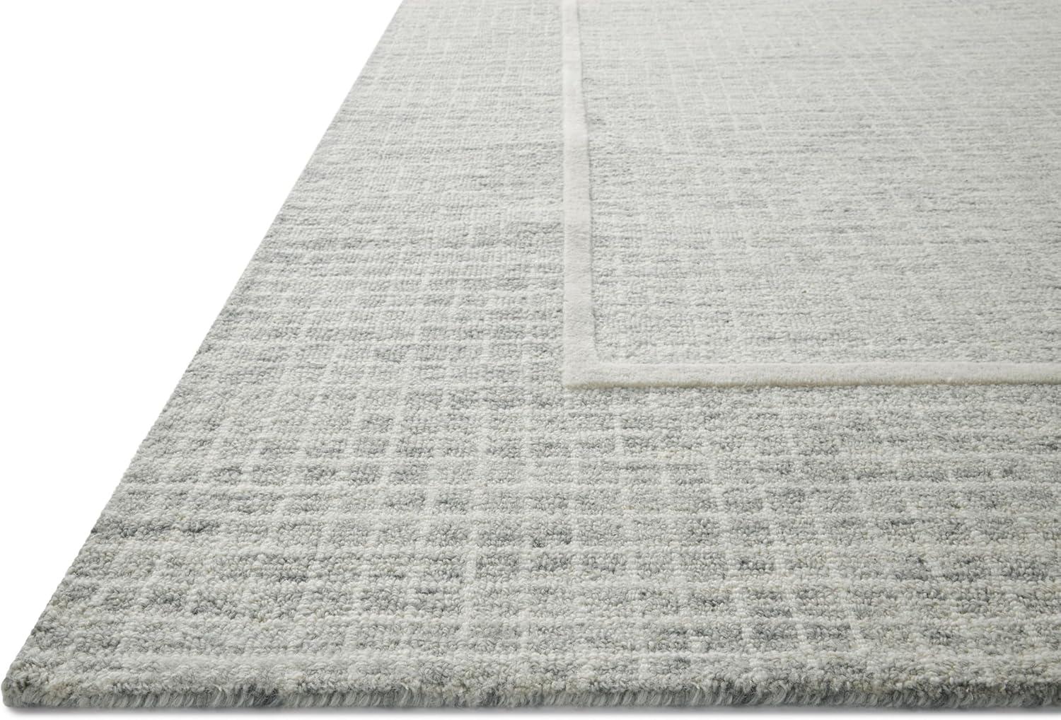 Mist and Ivory Hand-Tufted Wool Area Rug 3'-6" x 5'-6"