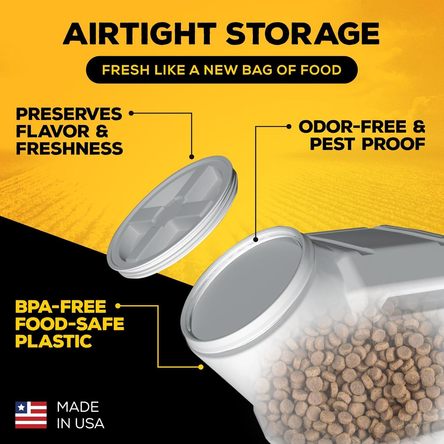 Large Stackable Airtight Plastic Pet Food Container